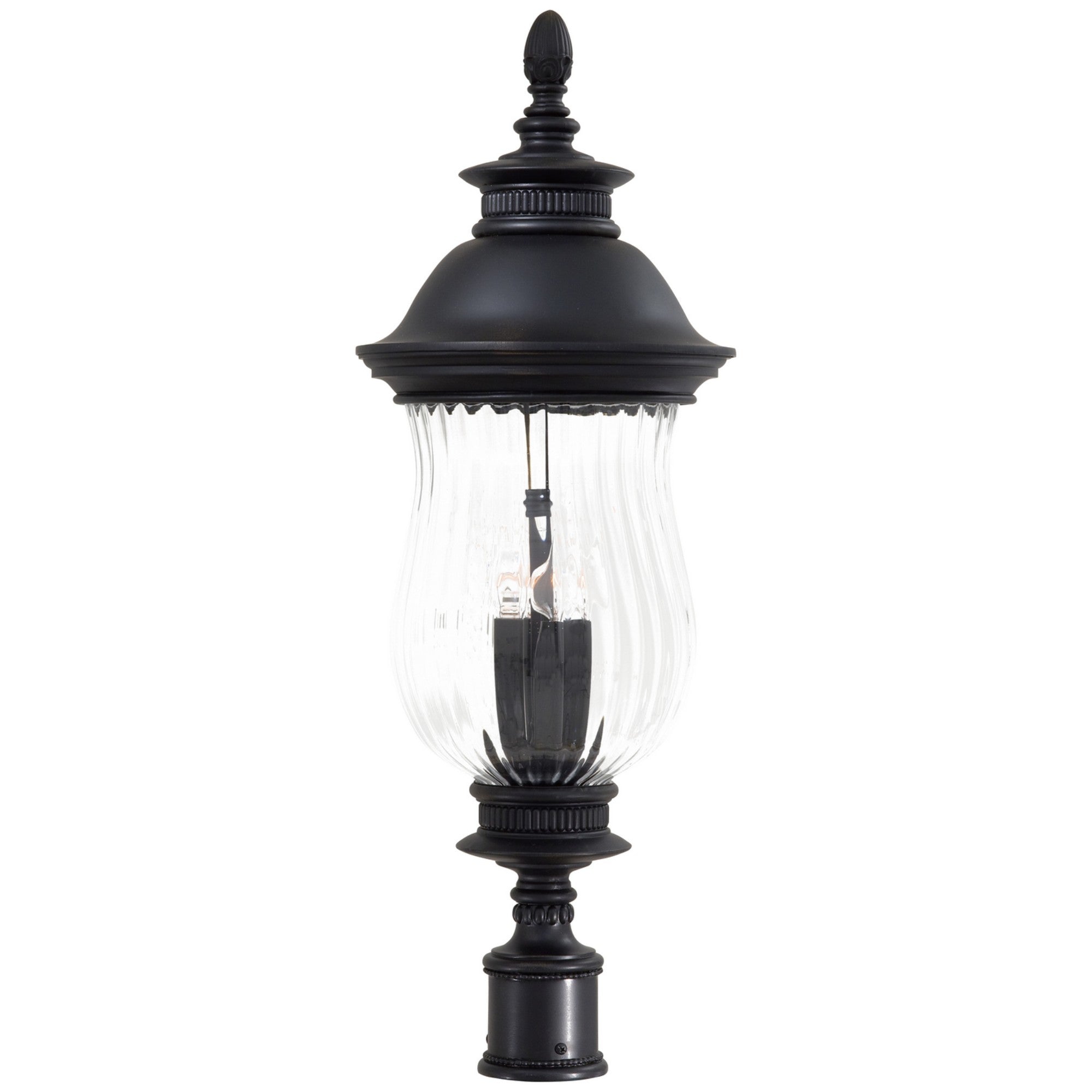 Newport 33" 4-Light Outdoor Post Mount, Heritage Finish - Bees Lighting