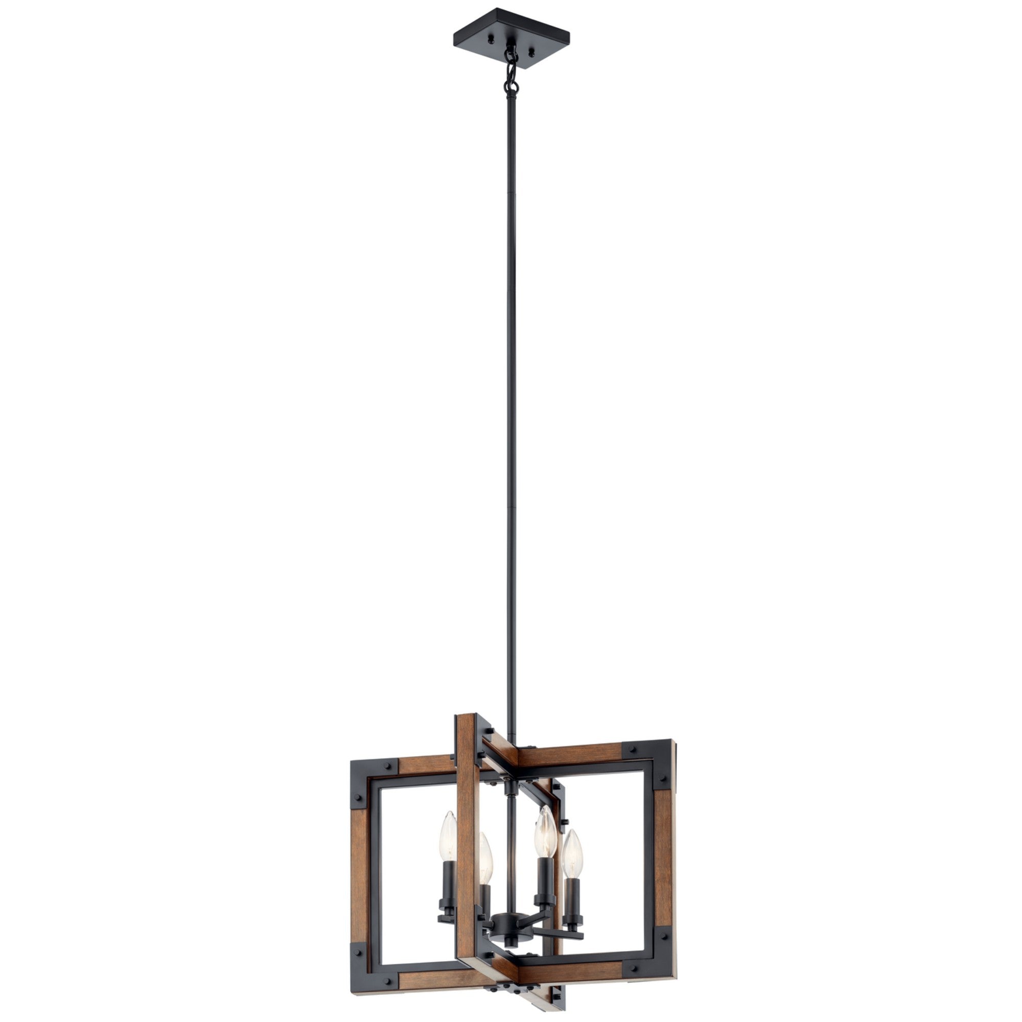Marimount 18" 4-Light Chandelier, Mount Auburn Stained Finish - Bees Lighting