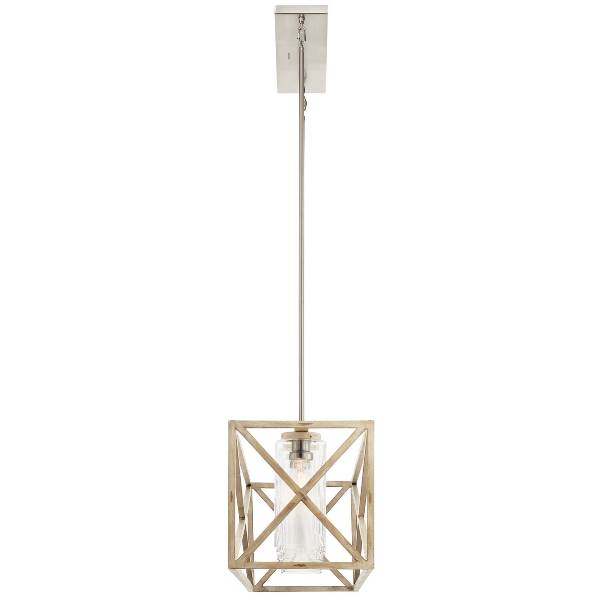 Moorgate 48" 7-Light Linear Chandelier, Distressed Antique White Finish - Bees Lighting