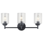 Winslow 22" 3-Light Bath Vanity Light, Black Finish - Bees Lighting