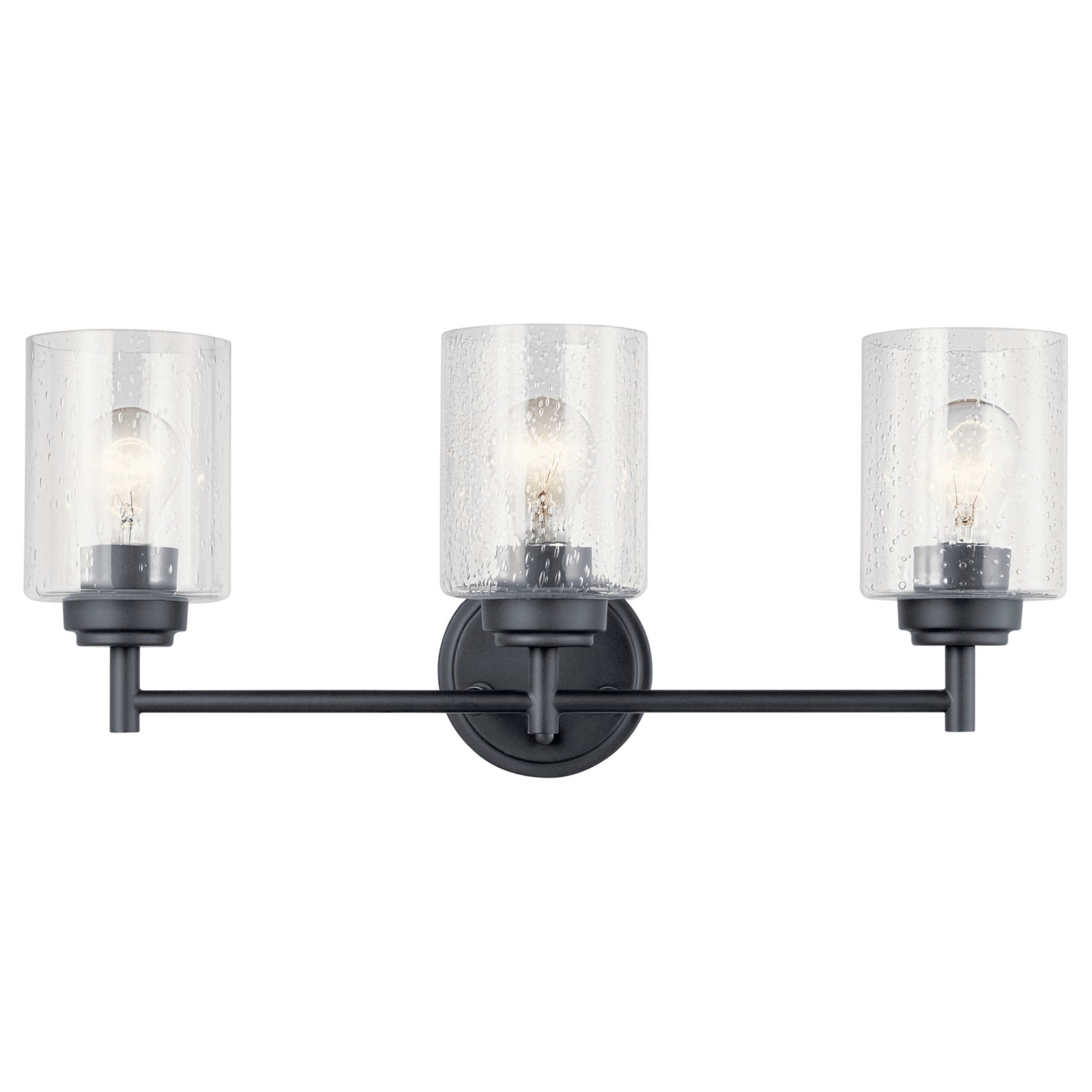 Winslow 22" 3-Light Bath Vanity Light, Black Finish - Bees Lighting