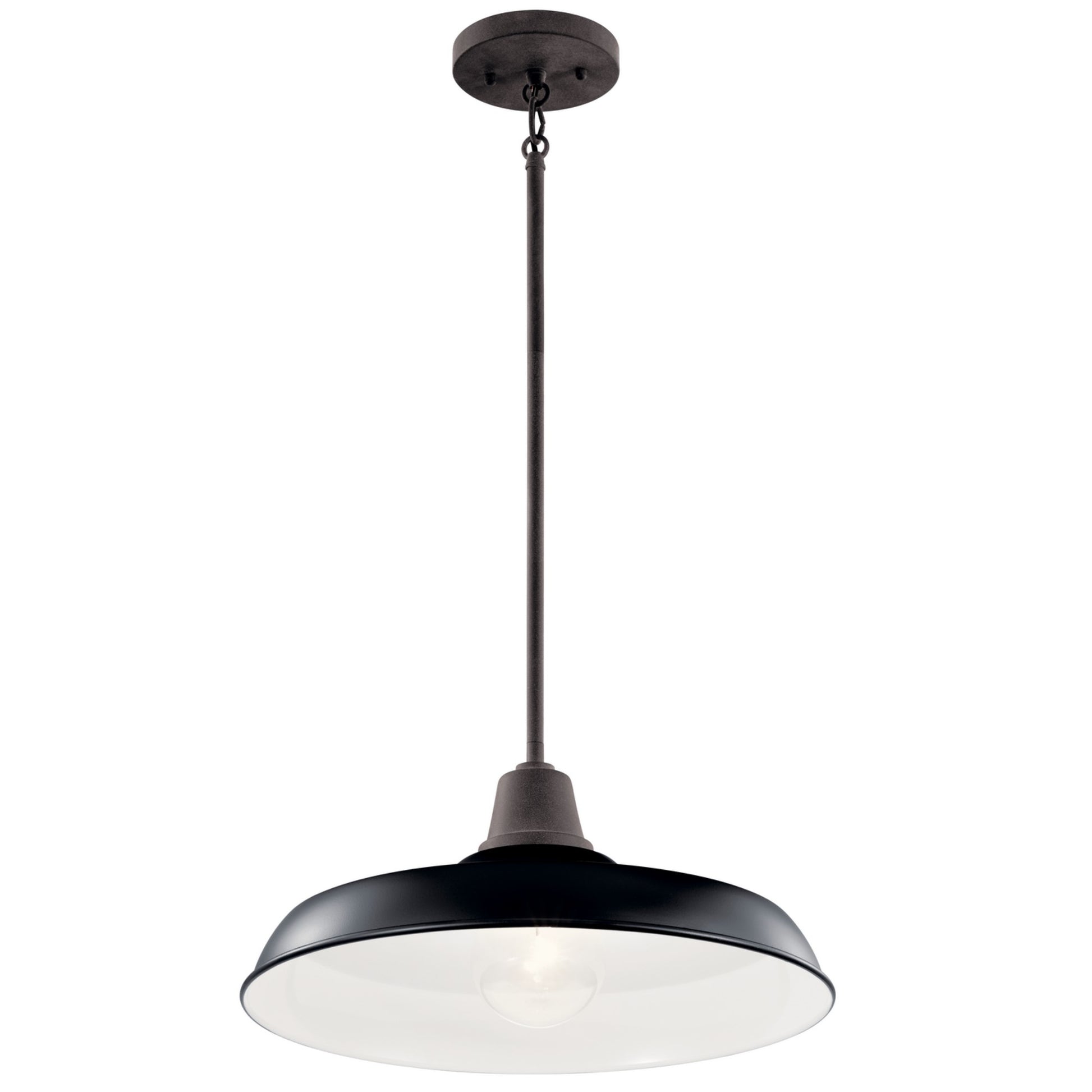 Pier 17" Outdoor Convertible Pendant, Black Finish - Bees Lighting