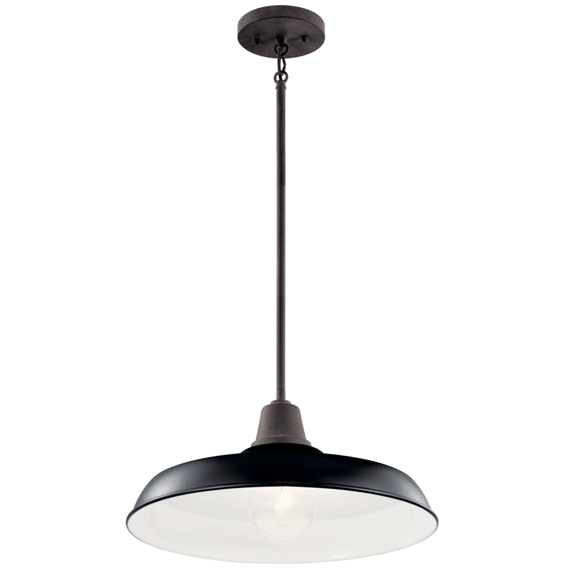 Pier 17" Outdoor Convertible Pendant, Black Finish - Bees Lighting