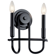 Capitol Hill 10" 2-Light Wall Sconce, Black Finish - Bees Lighting