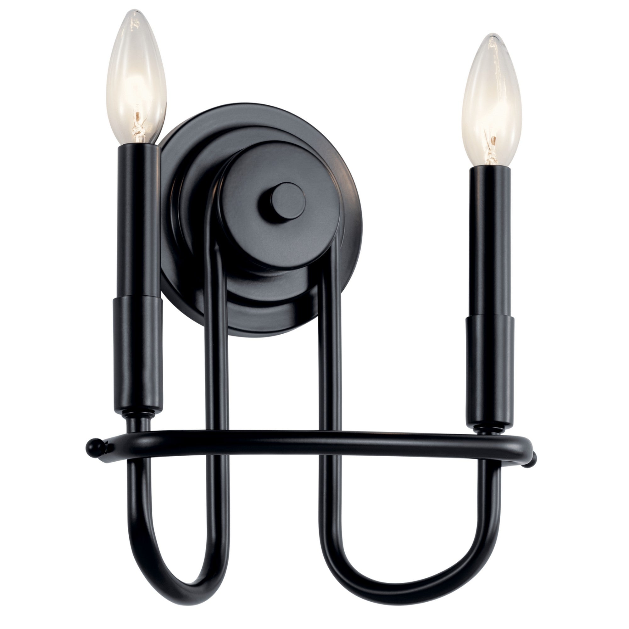 Capitol Hill 10" 2-Light Wall Sconce, Black Finish - Bees Lighting