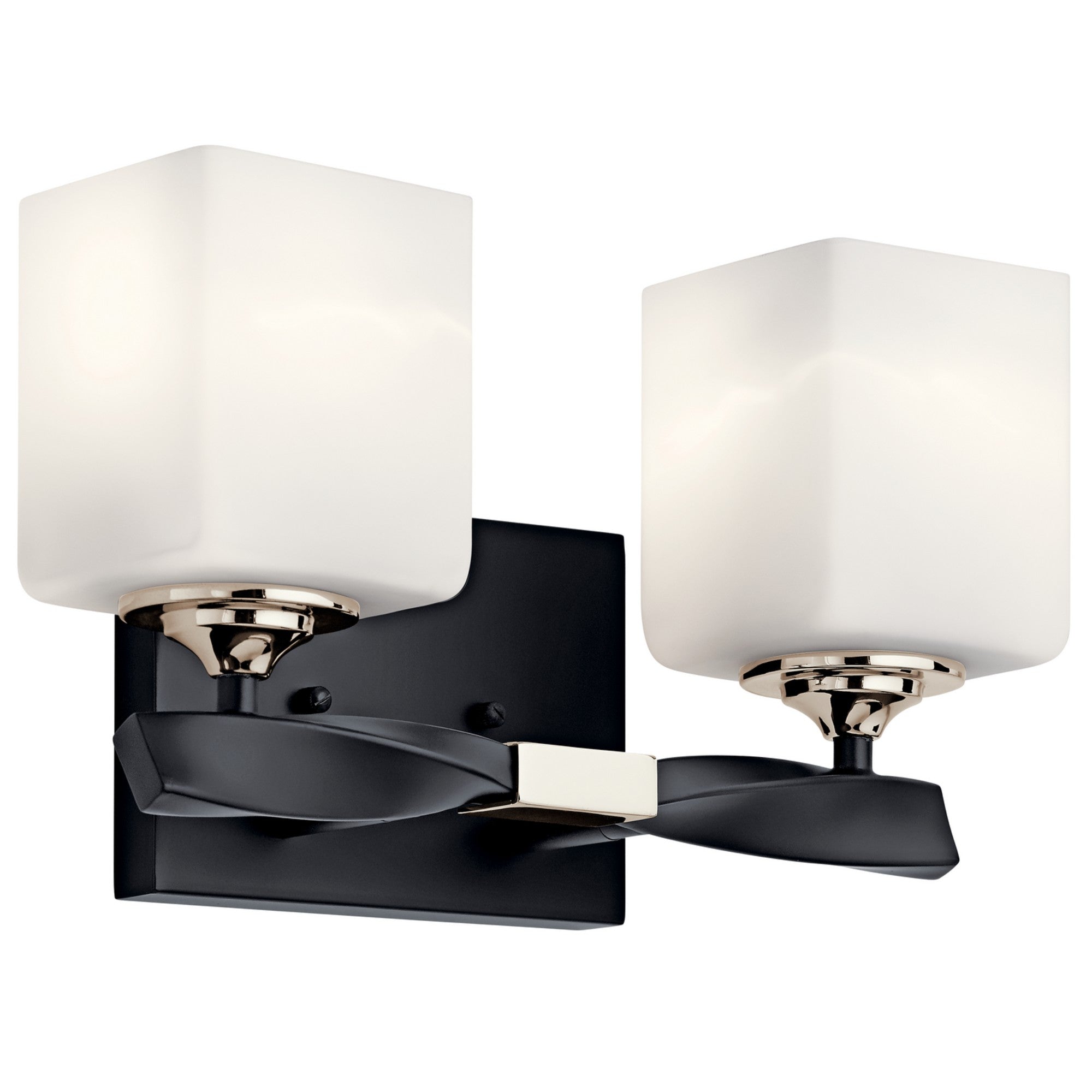 Marette 14" 2-Light Bath Vanity Light, Black Finish - Bees Lighting