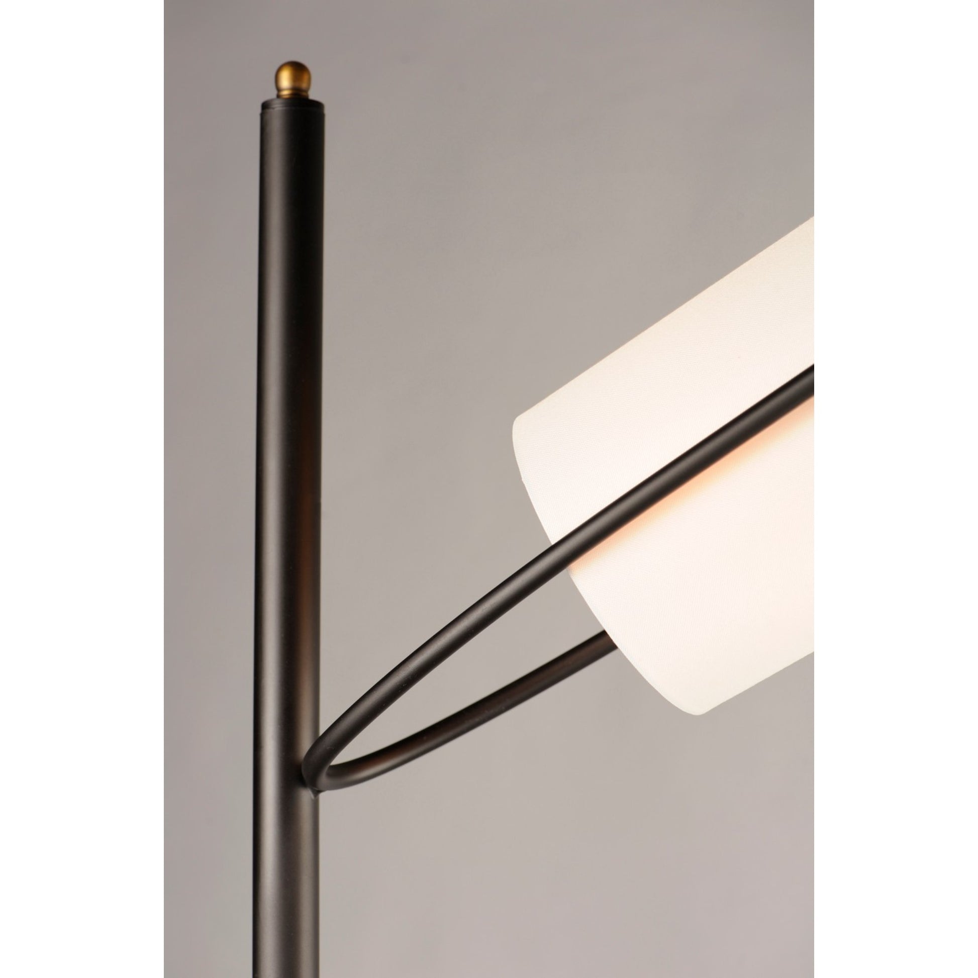 Oscar 70" 2-Light Floor Lamp, Bronze / Antique Brass Finish - Bees Lighting