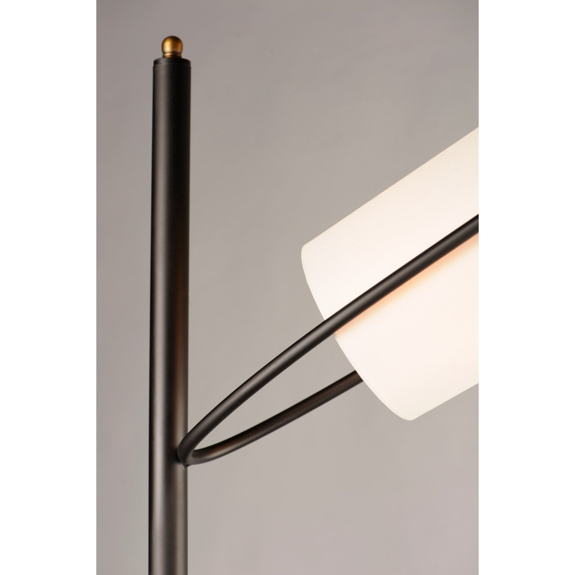 Oscar 70" 2-Light Floor Lamp, Bronze / Antique Brass Finish - Bees Lighting