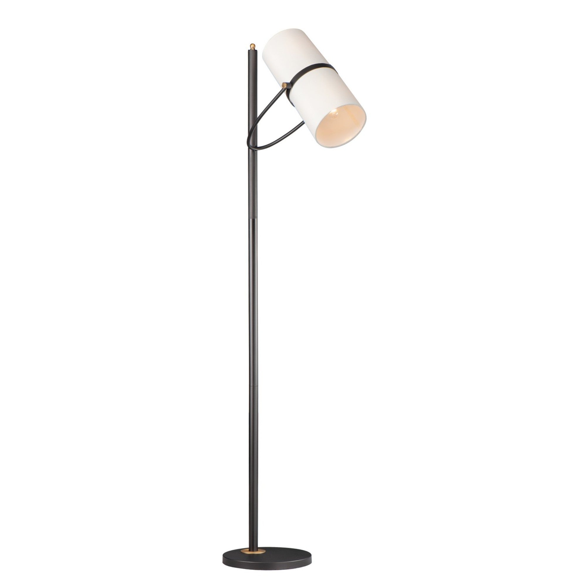 Oscar 70" 2-Light Floor Lamp, Bronze / Antique Brass Finish - Bees Lighting