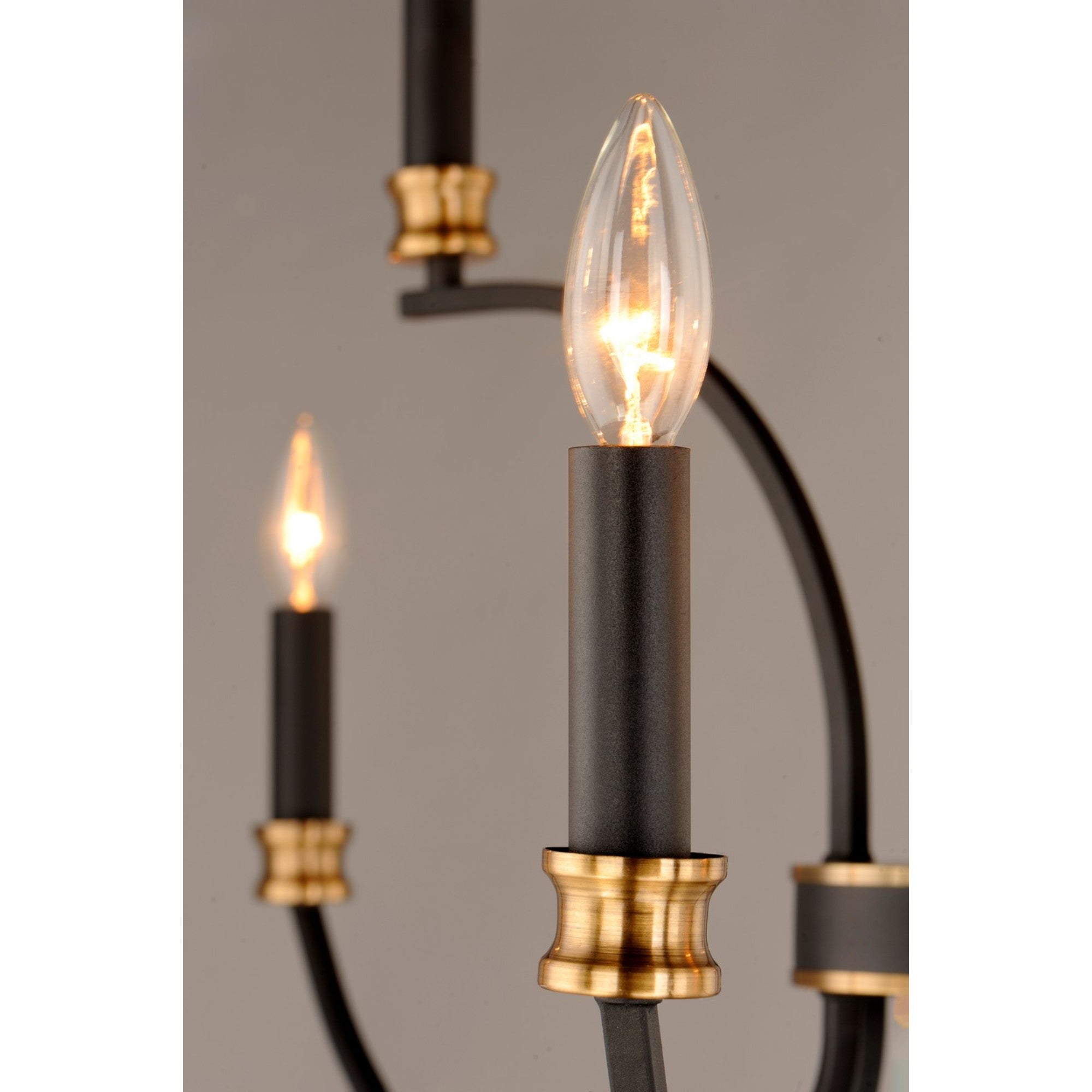 Charlton 30" 9 Lights Chandelier, Black Finish - Bees Lighting