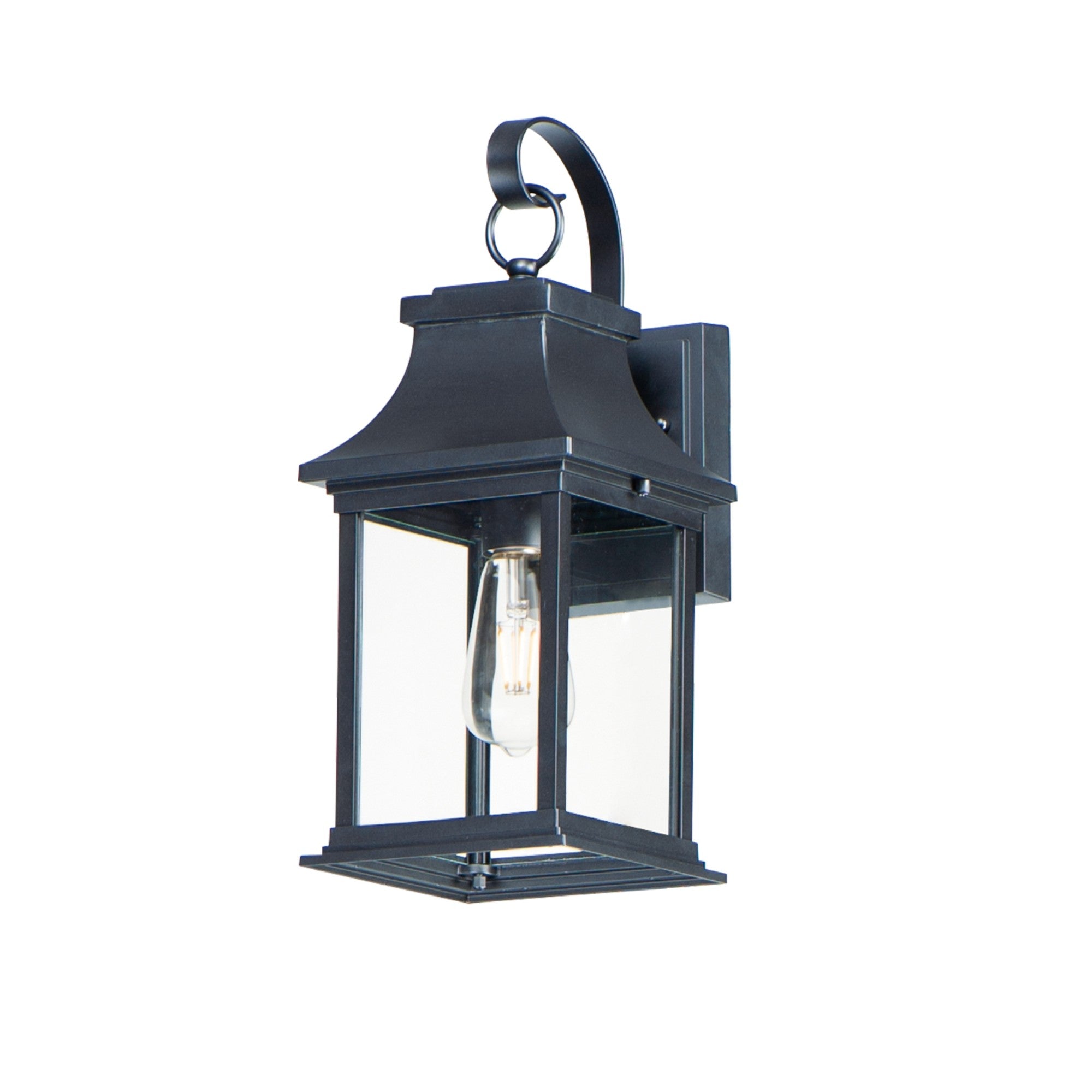 Vicksburg 16" Outdoor Wall Lantern, Black Finish - Bees Lighting