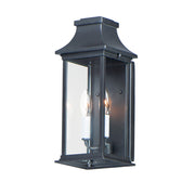 Vicksburg 16" 2-Light Outdoor Wall Lantern, Black Finish - Bees Lighting