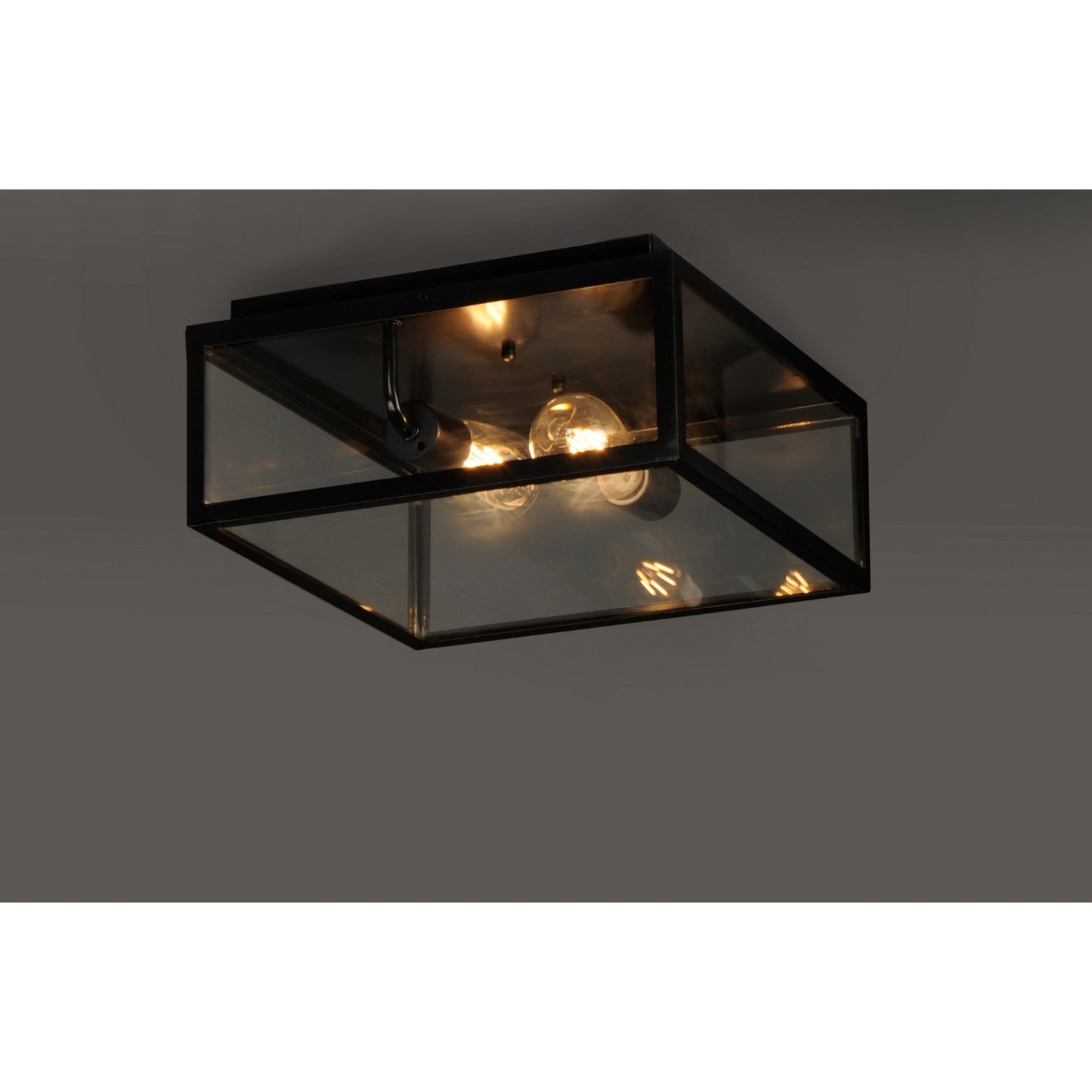 Catalina 13" 2-Light Outdoor Ceiling Mount, Dark Bronze Finish - Bees Lighting