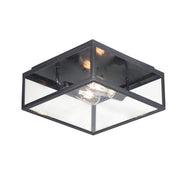 Catalina 13" 2-Light Outdoor Ceiling Mount, Dark Bronze Finish - Bees Lighting