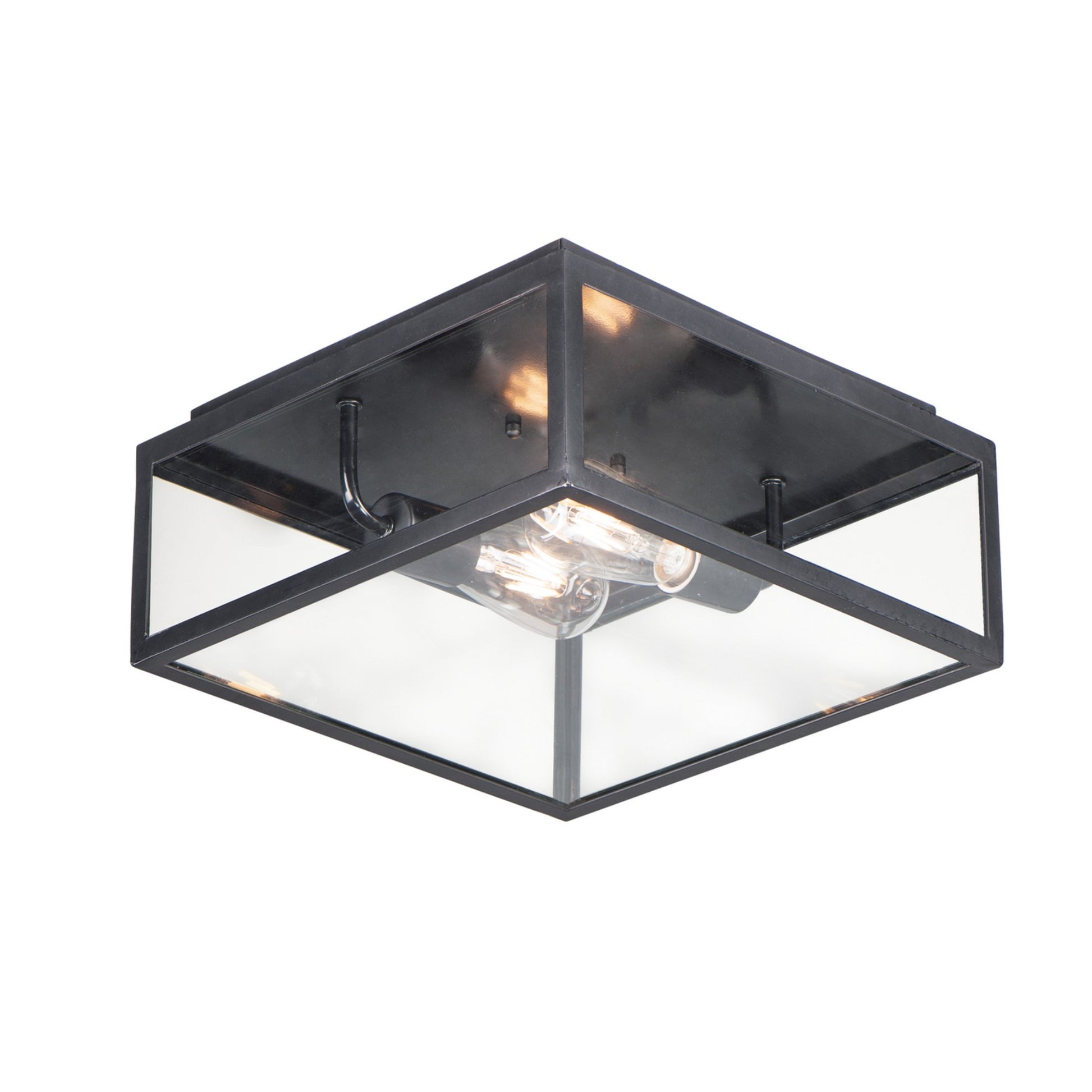 Catalina 13" 2-Light Outdoor Ceiling Mount, Dark Bronze Finish - Bees Lighting