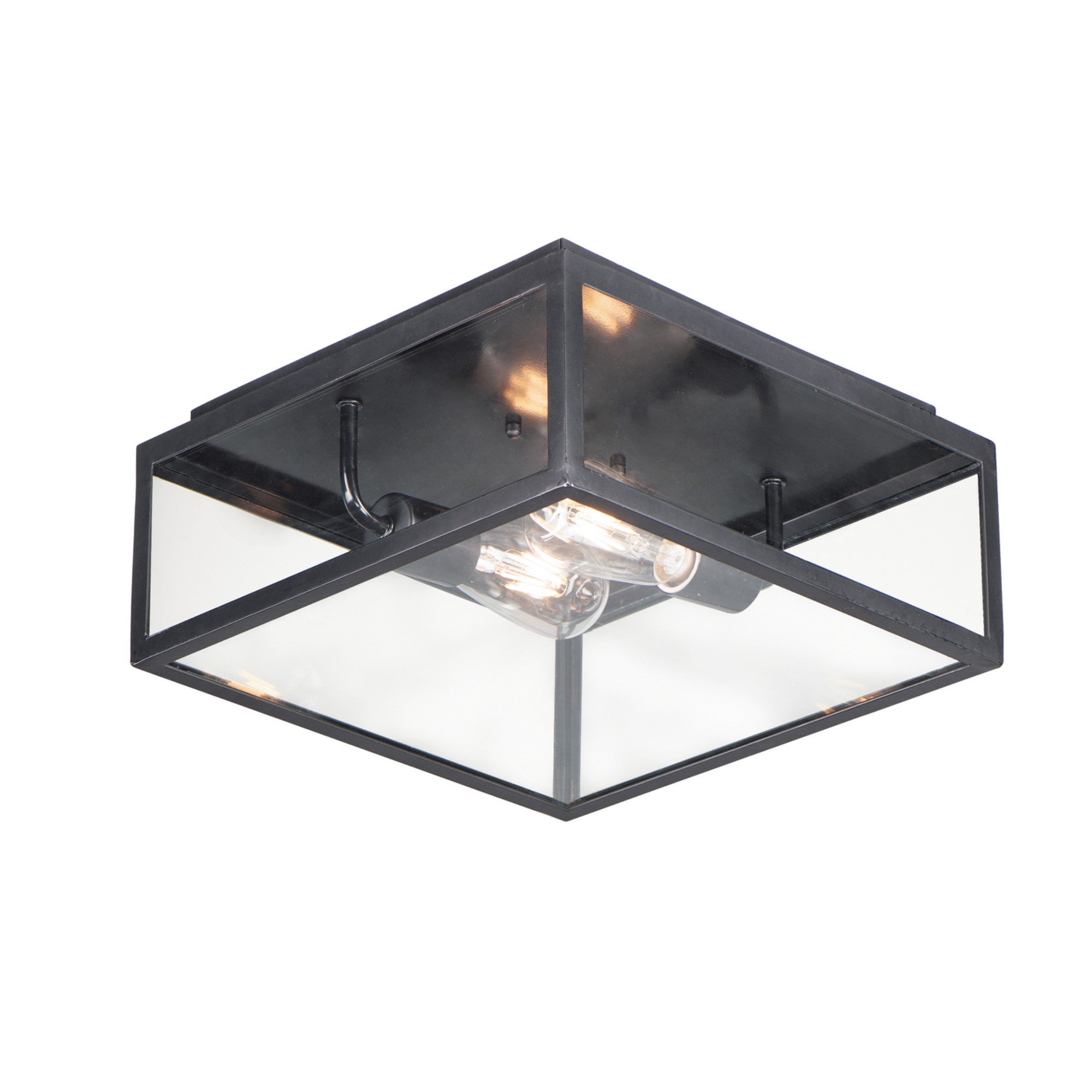 Catalina 13" 2-Light Outdoor Ceiling Mount, Dark Bronze Finish - Bees Lighting