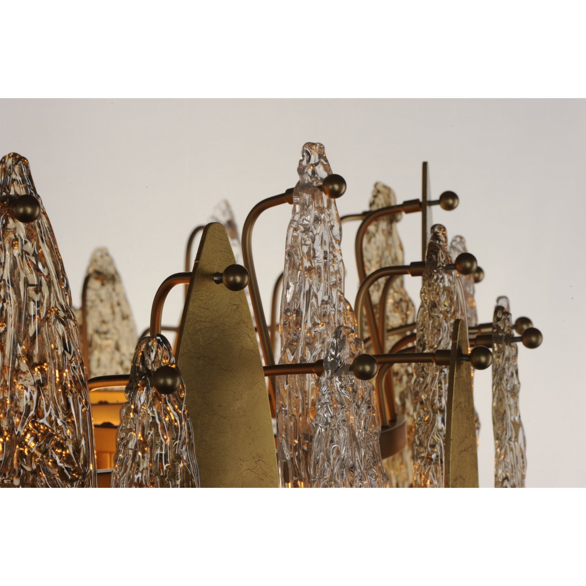 Majestic 33" 21 Lights Chandelier, Gold Leaf Finish - Bees Lighting