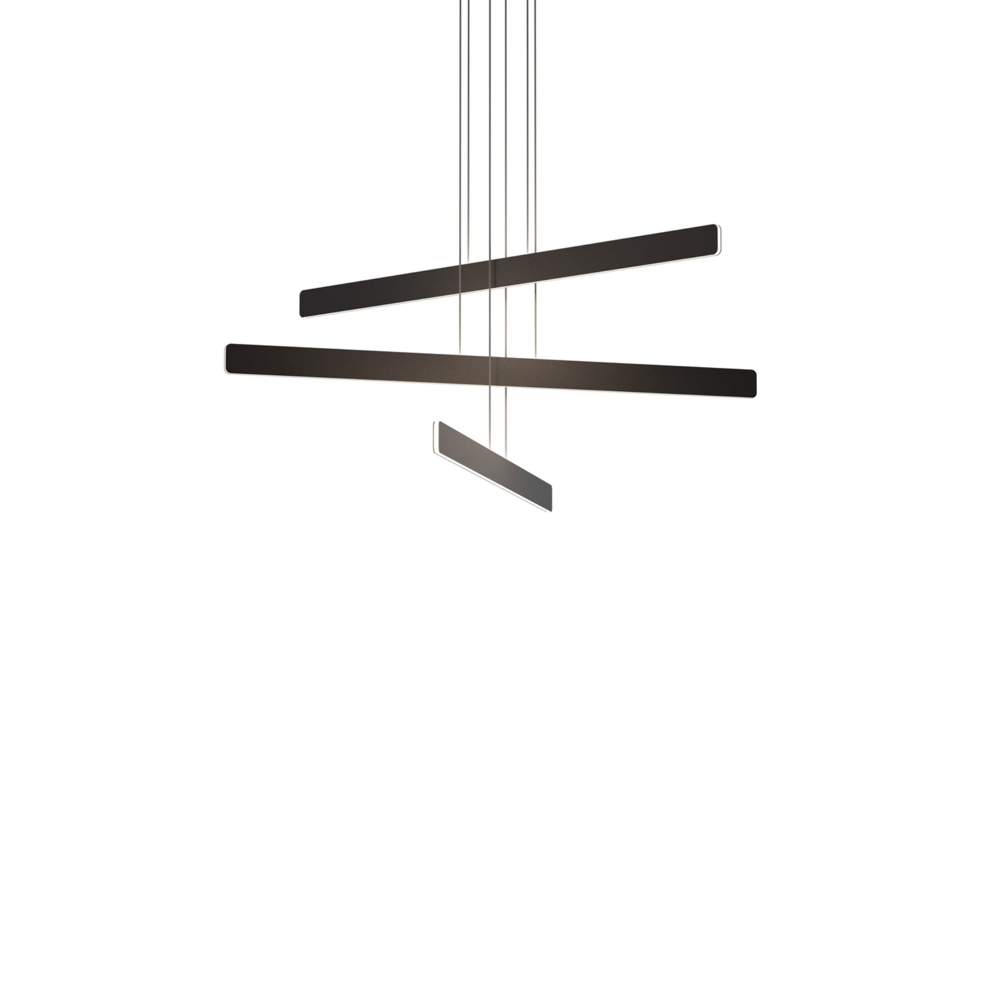 Sub 48 in. LED Pendant Light Circular 3 Black Finish - Bees Lighting