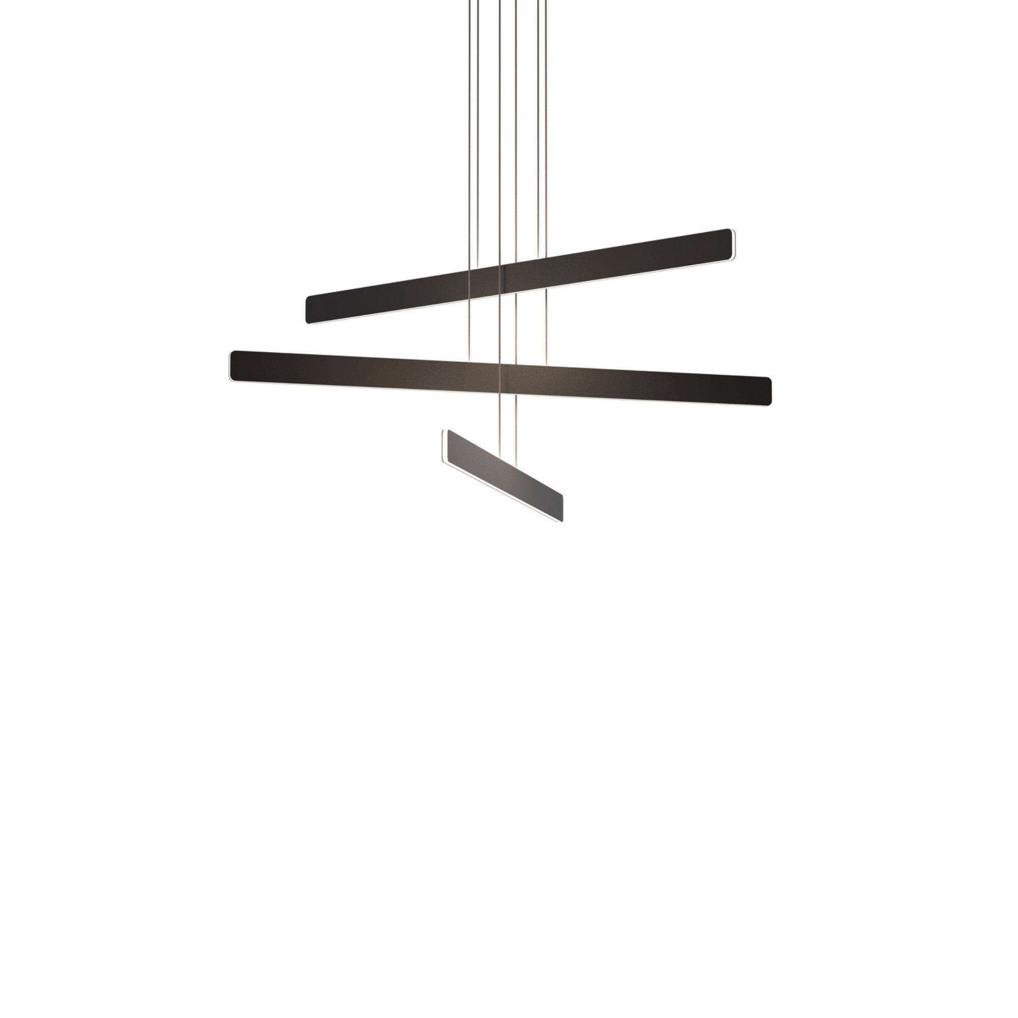 Sub 48 in. LED Pendant Light Circular 3 Black Finish - Bees Lighting