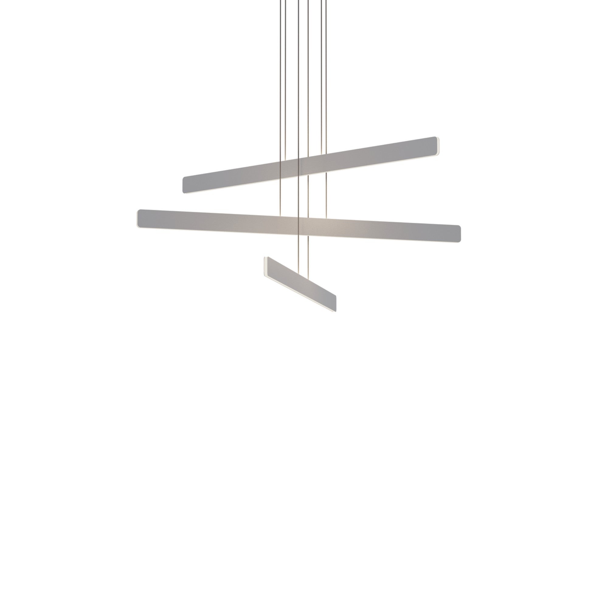 Sub 48 in. LED Pendant Light Circular 3 Silver Finish - Bees Lighting