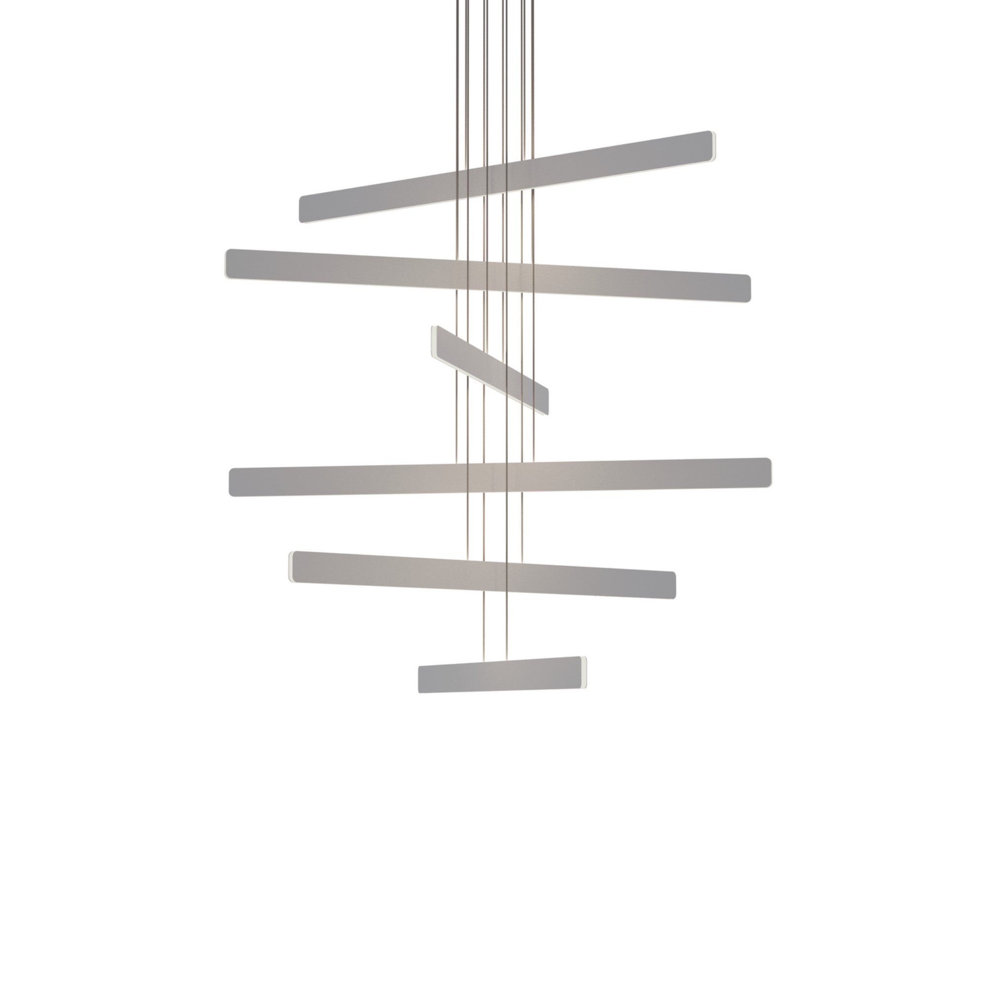 Sub 48 in. LED Pendant Light Circular 6 Silver Finish - Bees Lighting