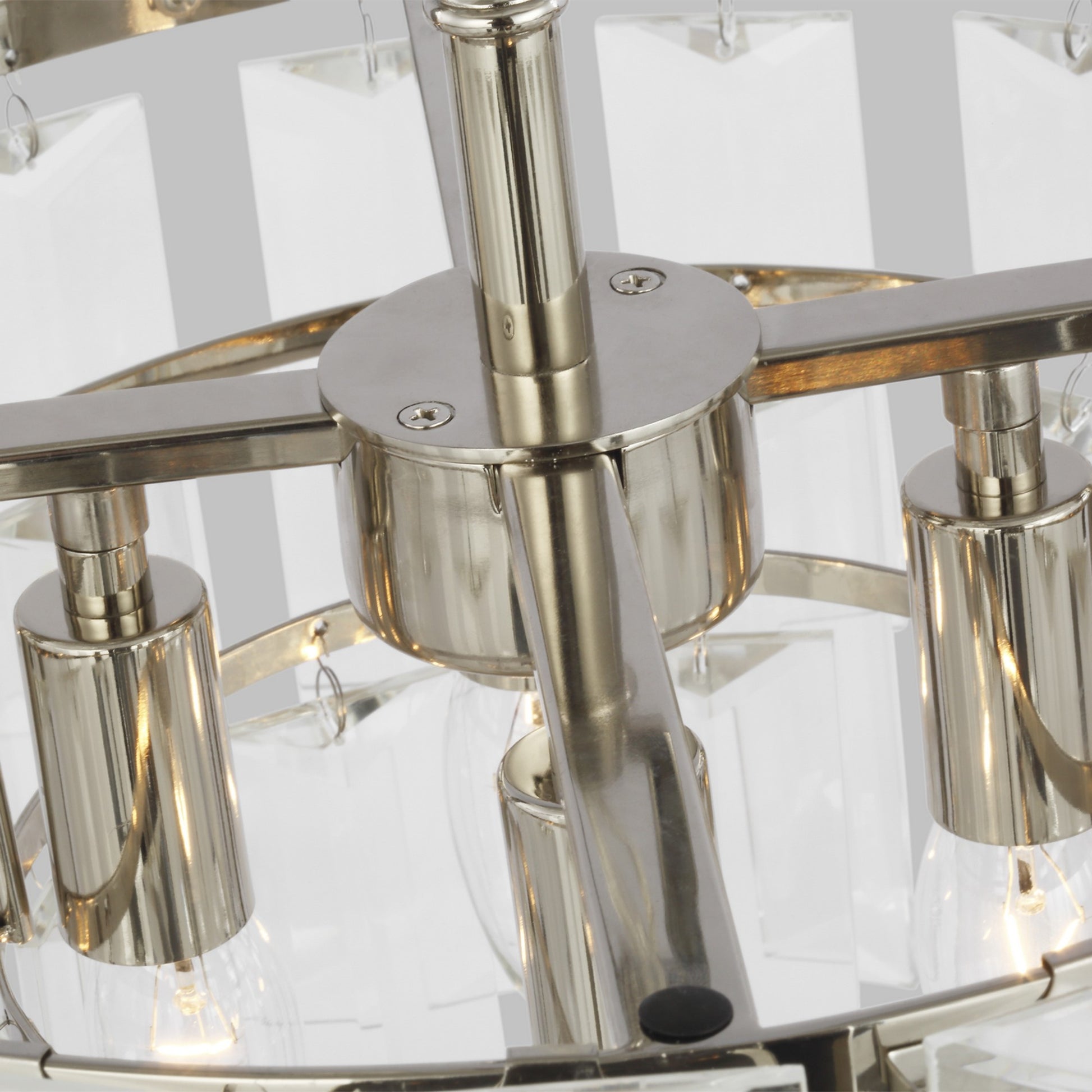 Arden 16" 4-Light Small Chandelier, Polished Nickel Finish - Bees Lighting