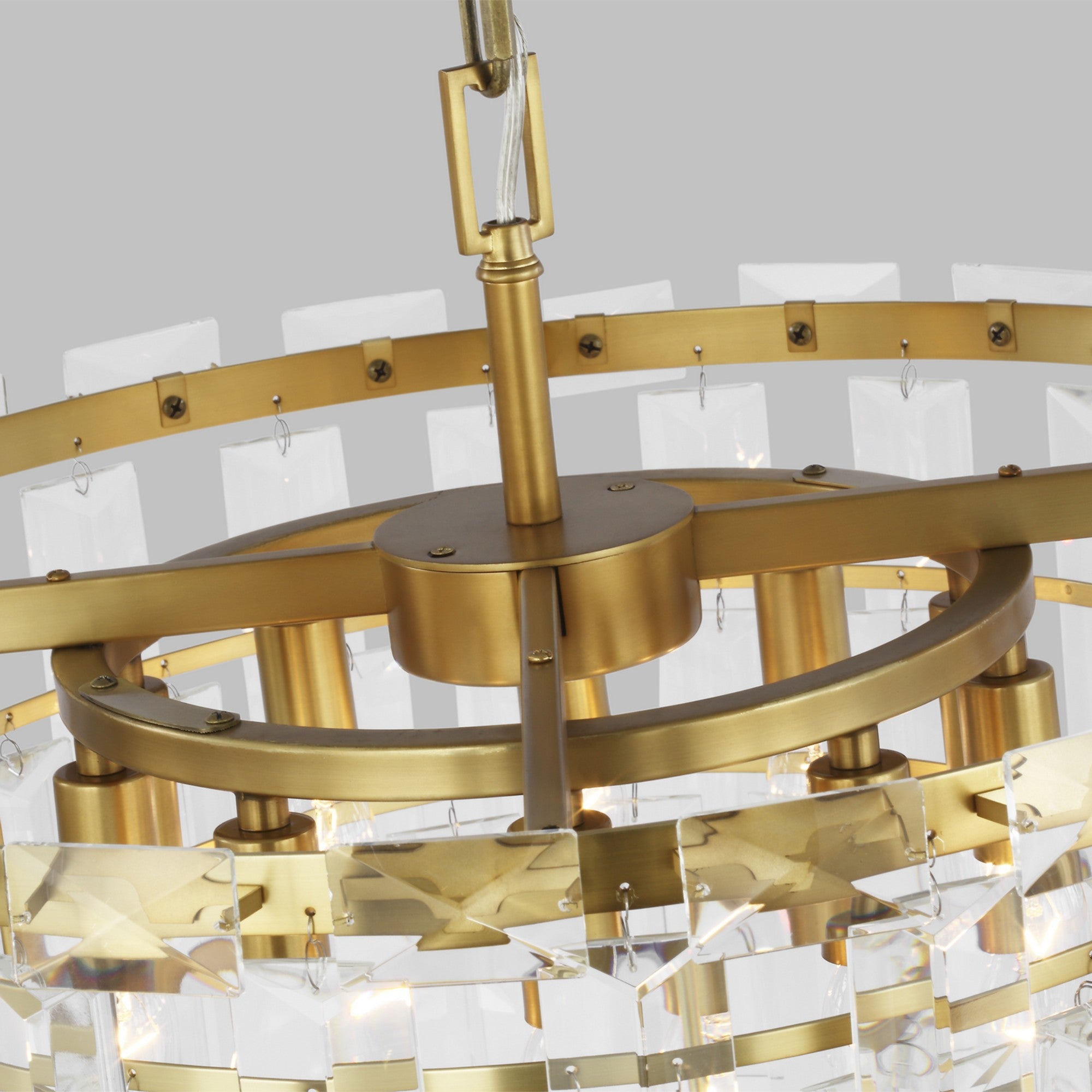 Arden 24" 10-Light Medium Chandelier, Burnished Brass Finish - Bees Lighting