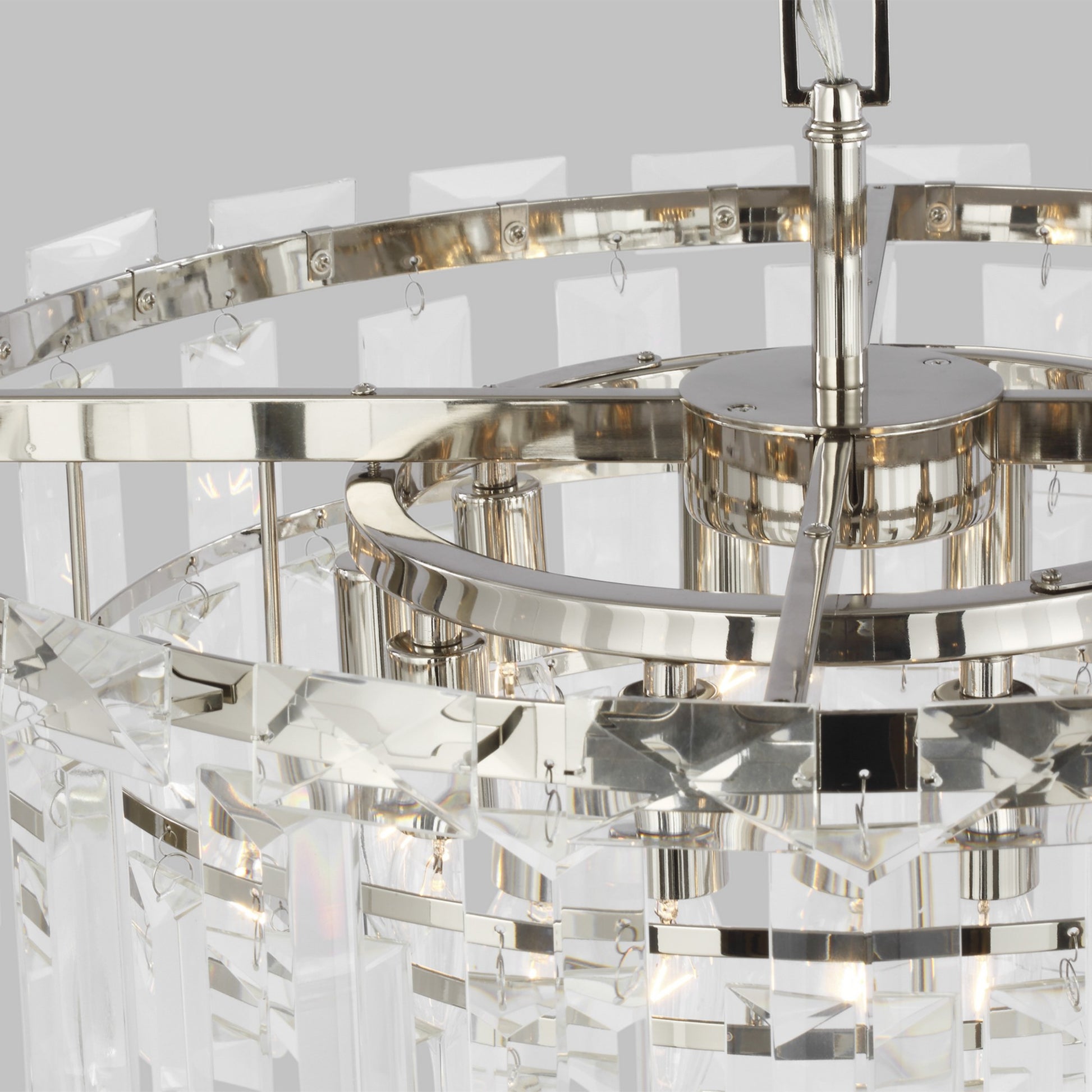 Arden 24" 10-Light Medium Chandelier, Polished Nickel Finish - Bees Lighting