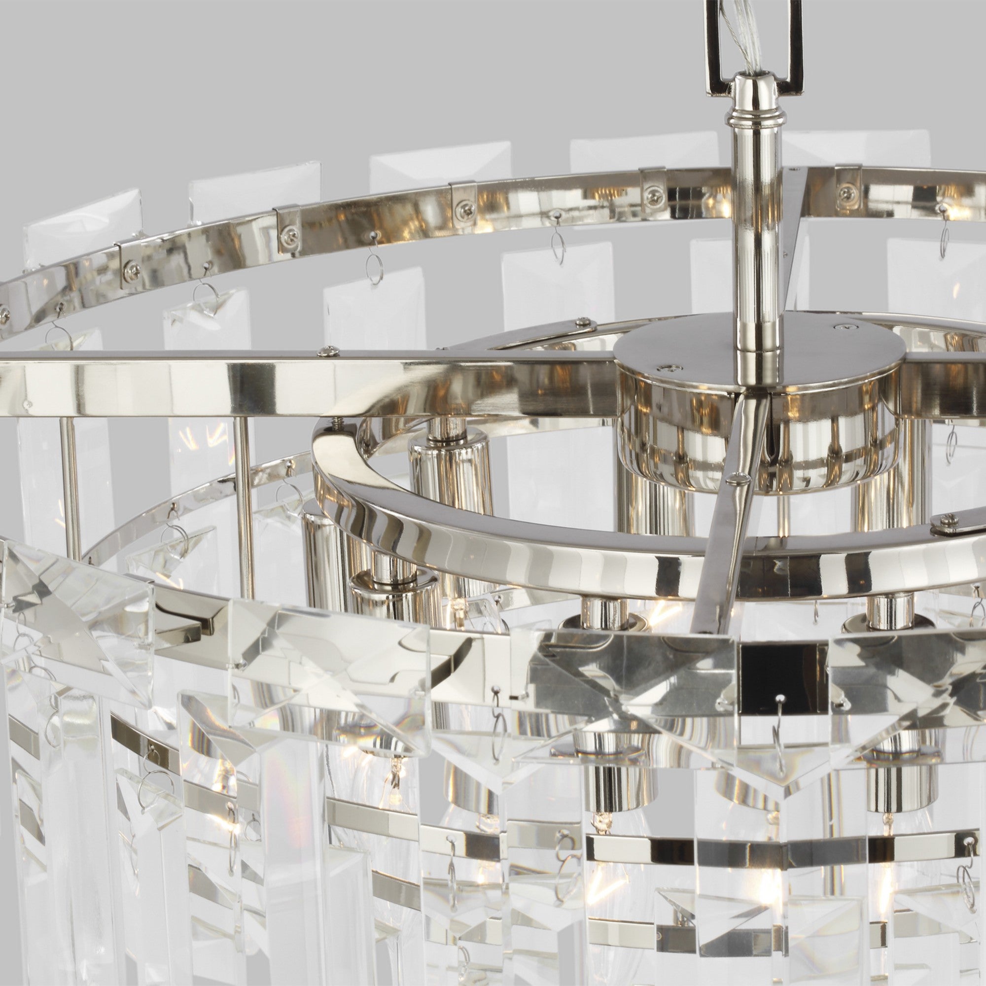 Arden 24" 10-Light Medium Chandelier, Polished Nickel Finish - Bees Lighting