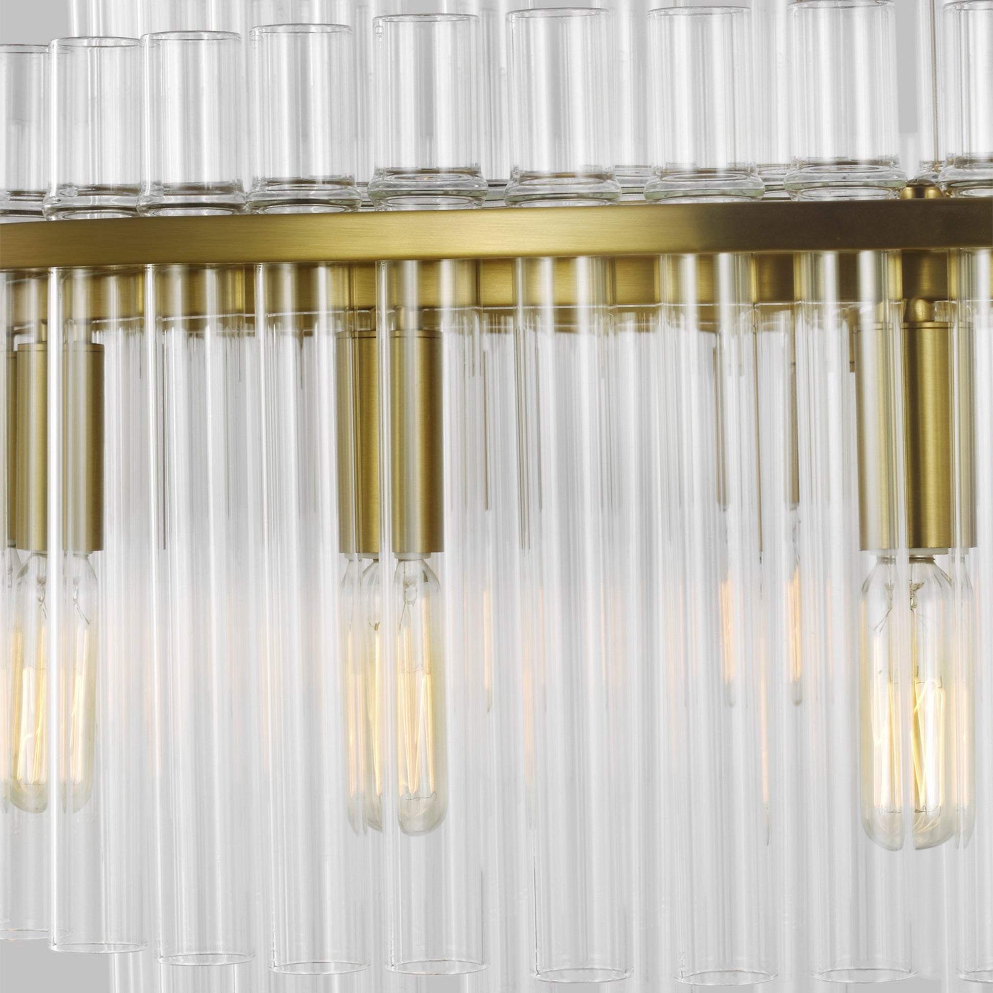 Beckett 24" 12-Light Medium Chandelier, Burnished Brass Finish - Bees Lighting