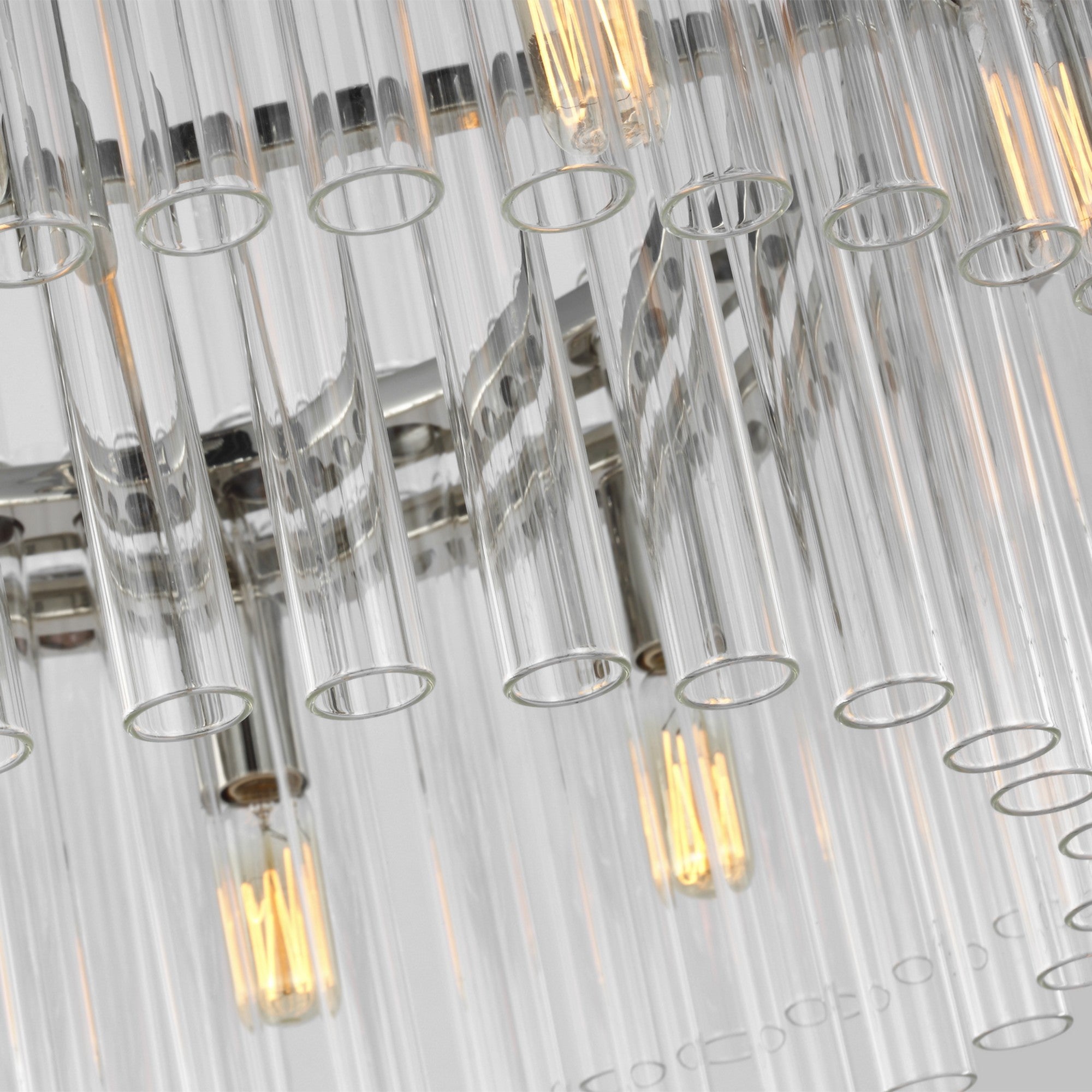 Beckett 24" 12-Light Medium Chandelier, Polished Nickel Finish - Bees Lighting