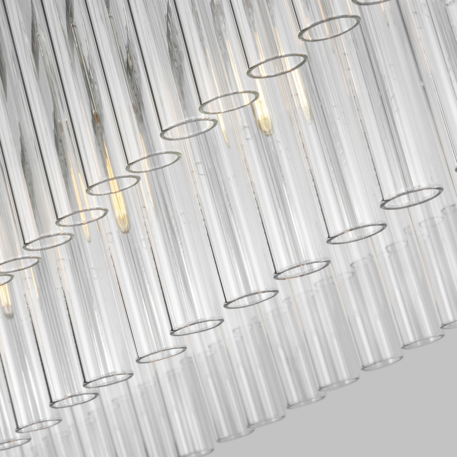 Beckett 48" 7-Light Linear Chandelier, Polished Nickel Finish - Bees Lighting