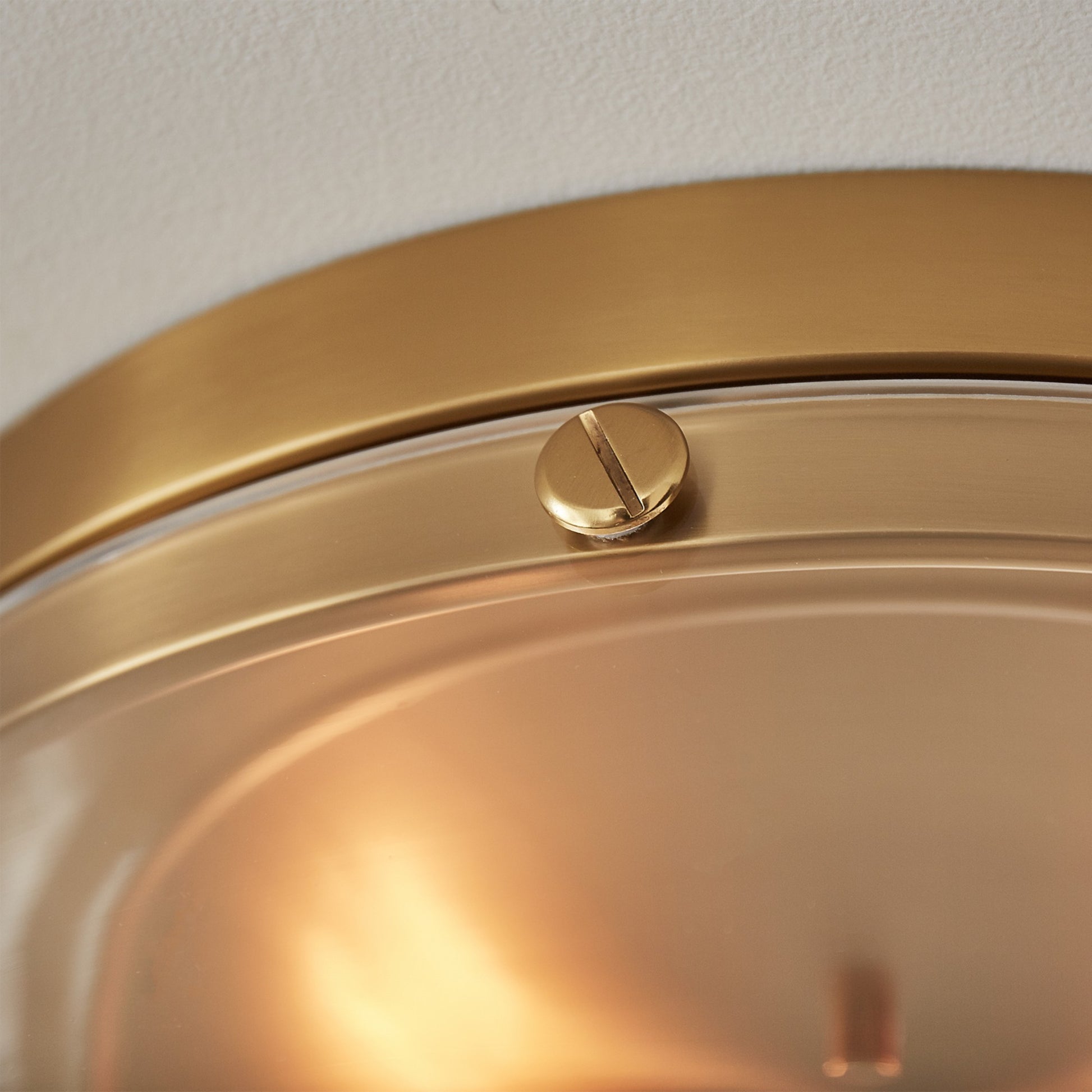 Garrett 18" 2-Light Large Flush Mount, Burnished Brass Finish - Bees Lighting