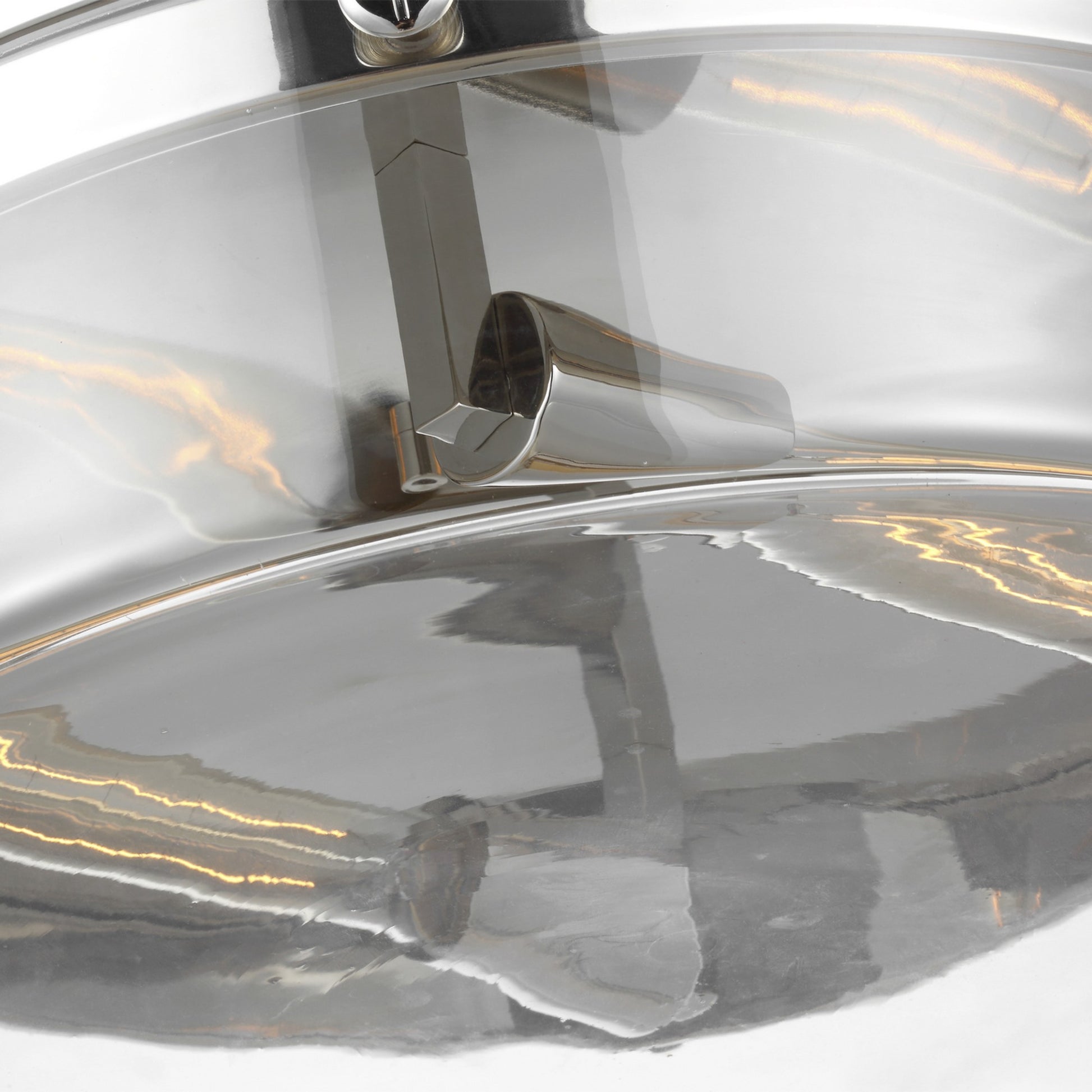 Garrett 18" 2-Light Large Flush Mount, Polished Nickel Finish - Bees Lighting