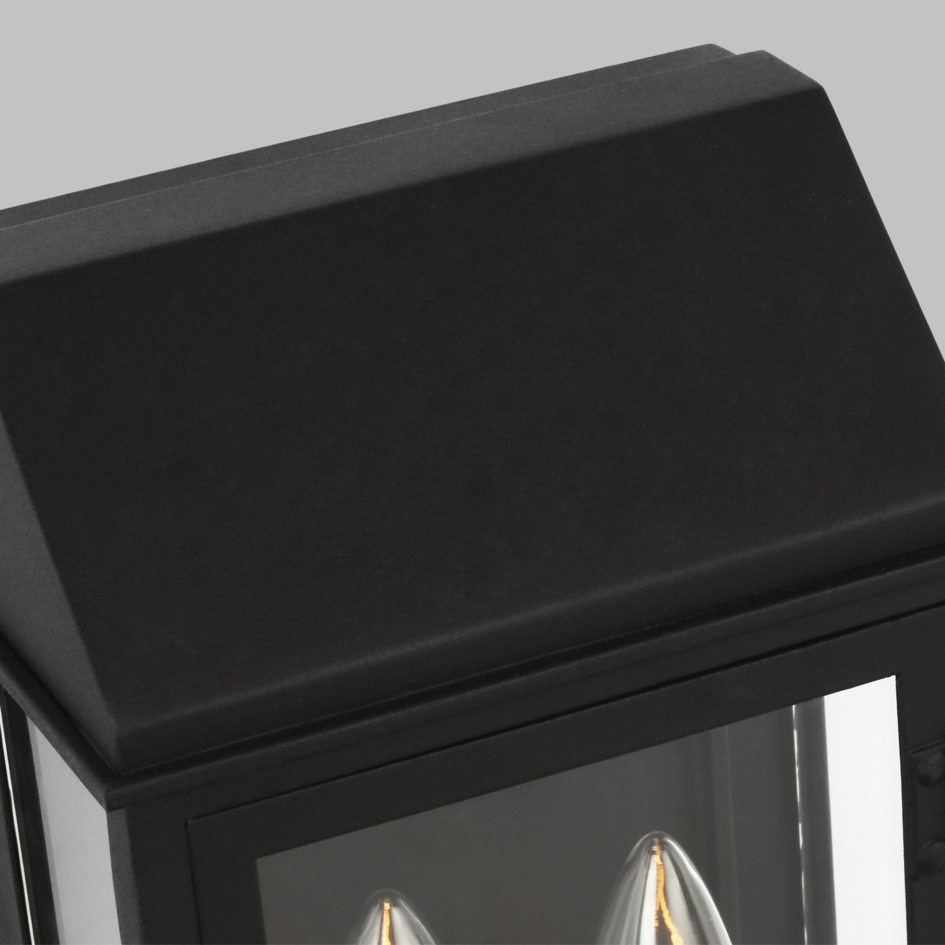 Hingham 12" 2-Light Outdoor Wall Light, Black Finish - Bees Lighting