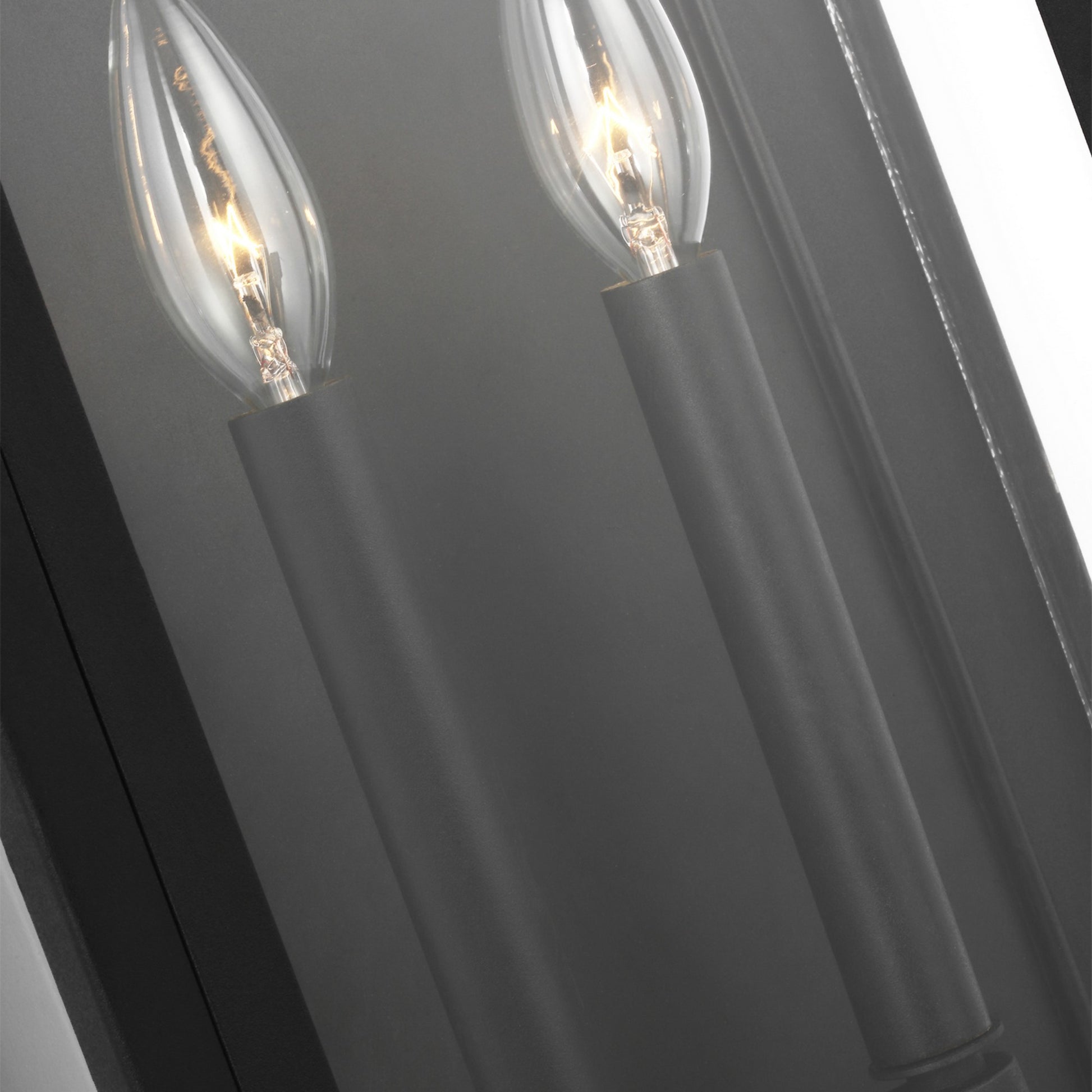 Hingham 20" 2-Light Outdoor Wall Light, Black Finish - Bees Lighting