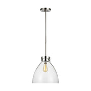 Garrett 14" Wide Pendant, Polished Nickel Finish - Bees Lighting