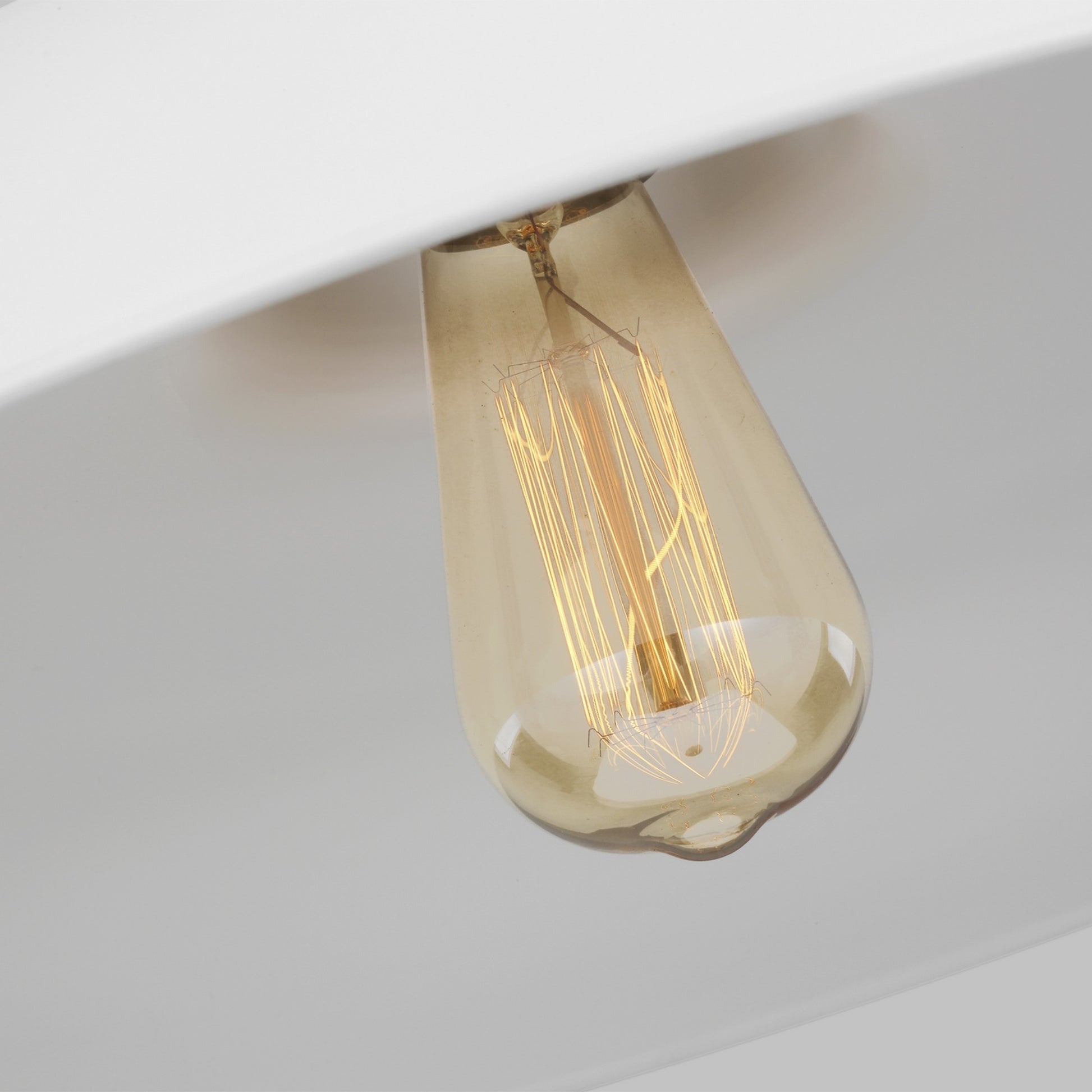 Wellfleet Medium Wide Pendant, Matte White & Burnished Brass Finish - Bees Lighting