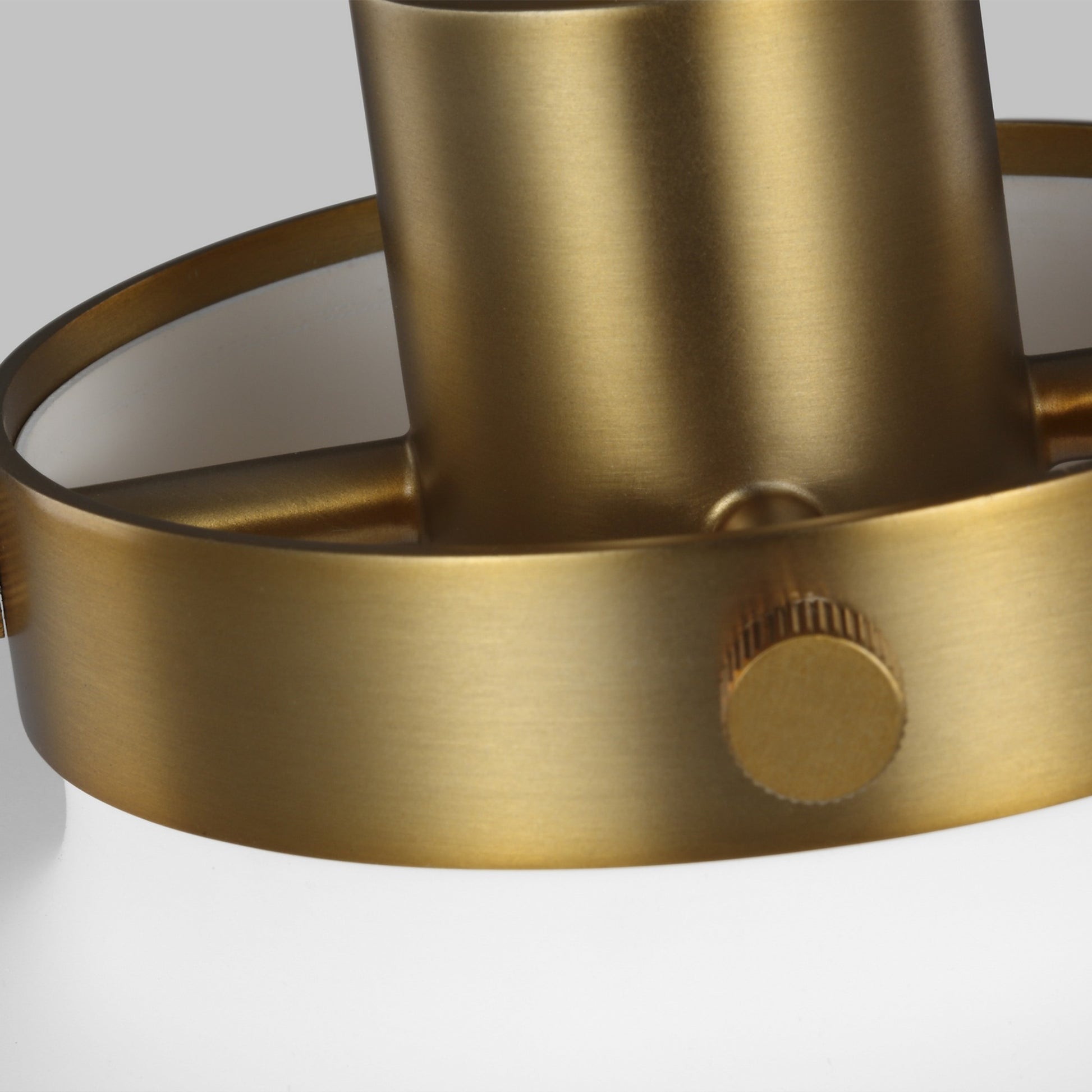 Wellfleet Medium Wide Pendant, Matte White & Burnished Brass Finish - Bees Lighting