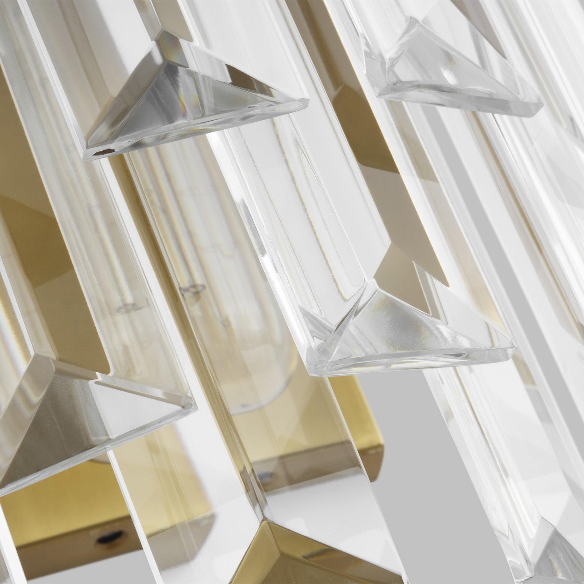 Arden 13" Crystal Wall Sconce, Burnished Brass Finish - Bees Lighting