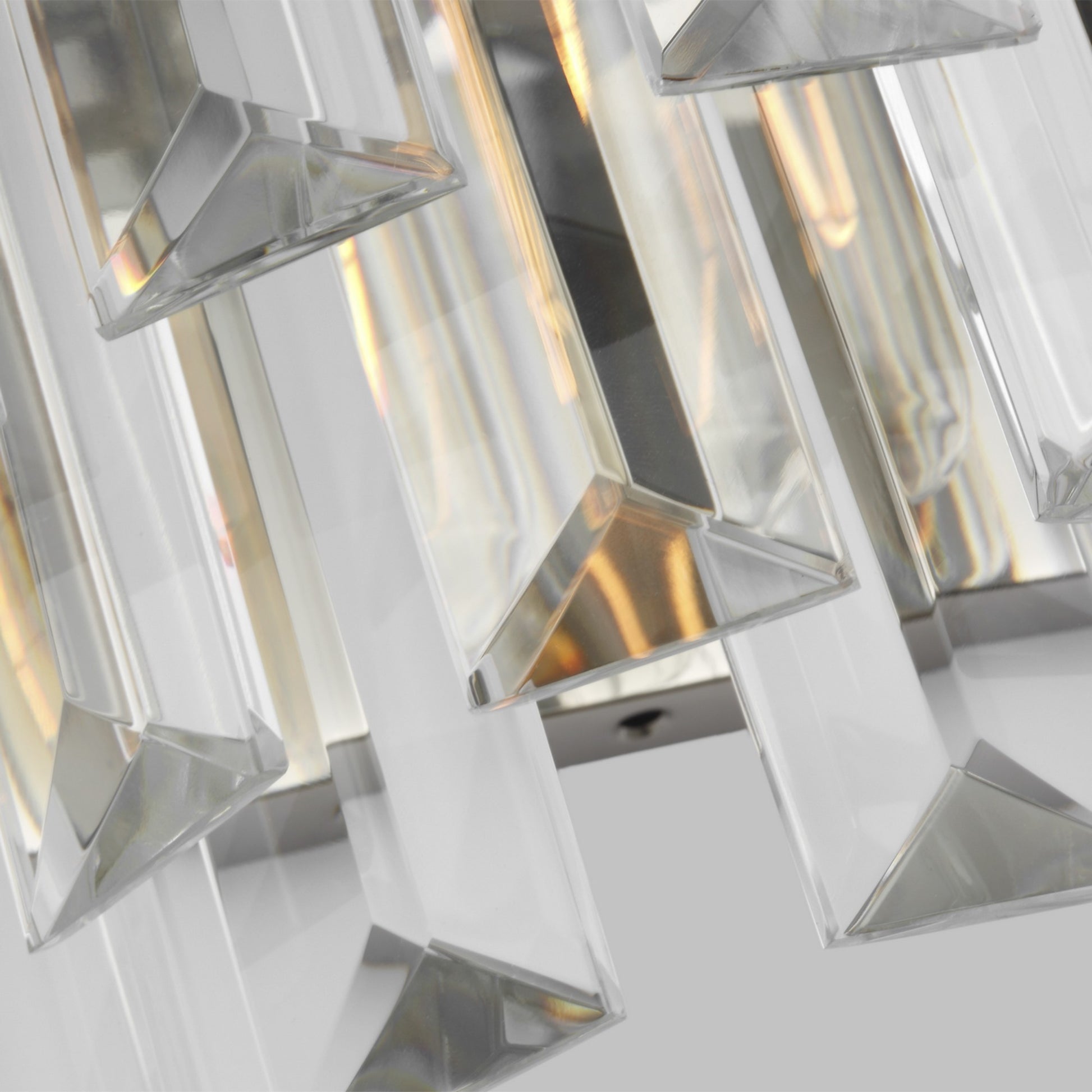 Arden 13" Crystal Wall Sconce, Polished Nickel Finish - Bees Lighting