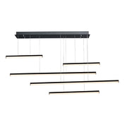Hover 61" 5-Light LED Linear Pendant, Black Finish - Bees Lighting