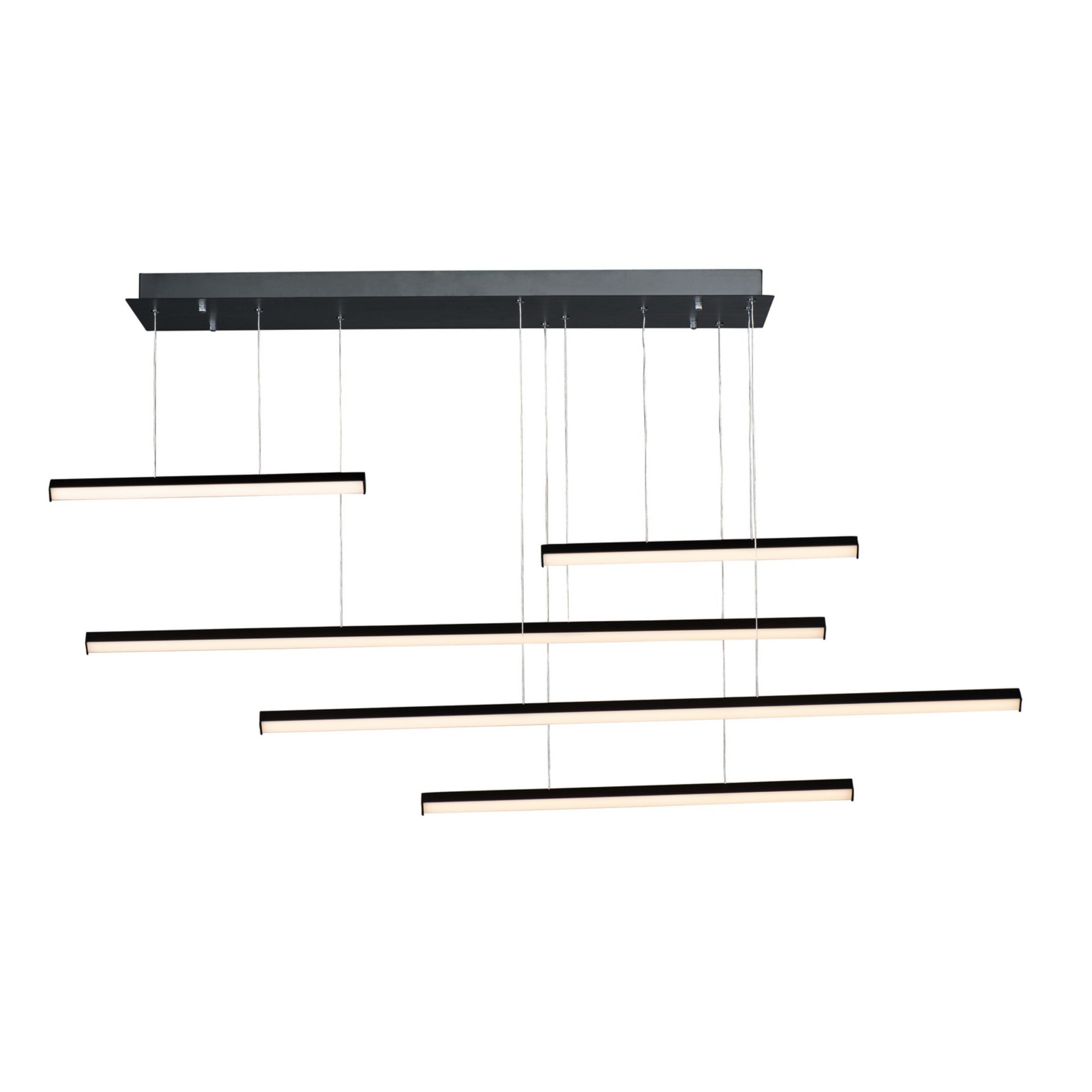 Hover 61" 5-Light LED Linear Pendant, Black Finish - Bees Lighting