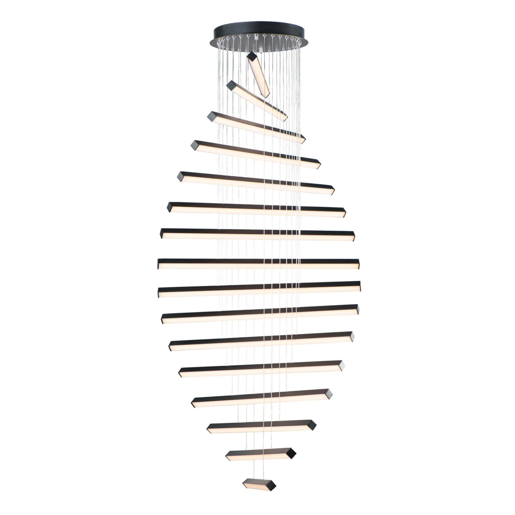 Hover 28" 16-Light LED Pendant, Black Finish - Bees Lighting