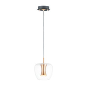 Newton 10" LED Mini Pendant, Black & Gold Finish - Bees Lighting