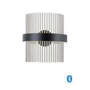 Chimes WiZ 15" LED Wall Sconce, Black & Satin Nickel Finish - Bees Lighting