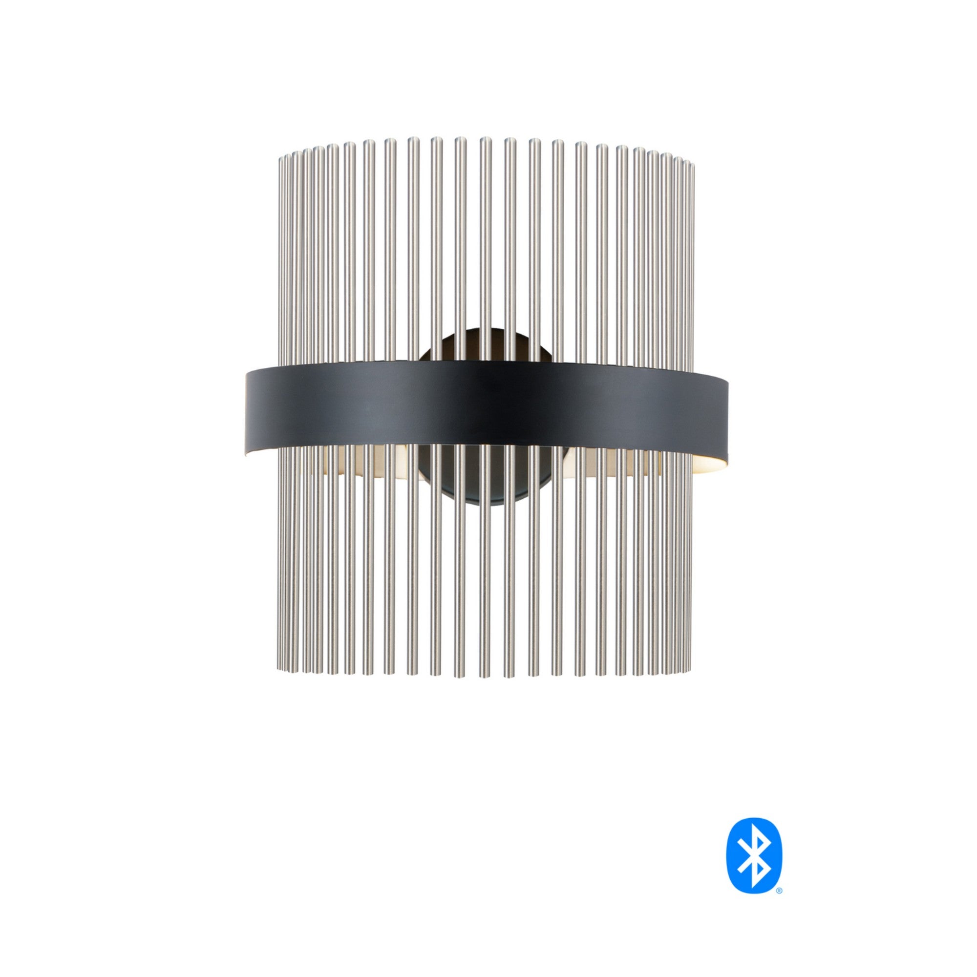 Chimes WiZ 15" LED Wall Sconce, Black & Satin Nickel Finish - Bees Lighting
