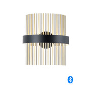 Chimes WiZ 15" LED Wall Sconce, Black, Nickel & Brass Finish - Bees Lighting