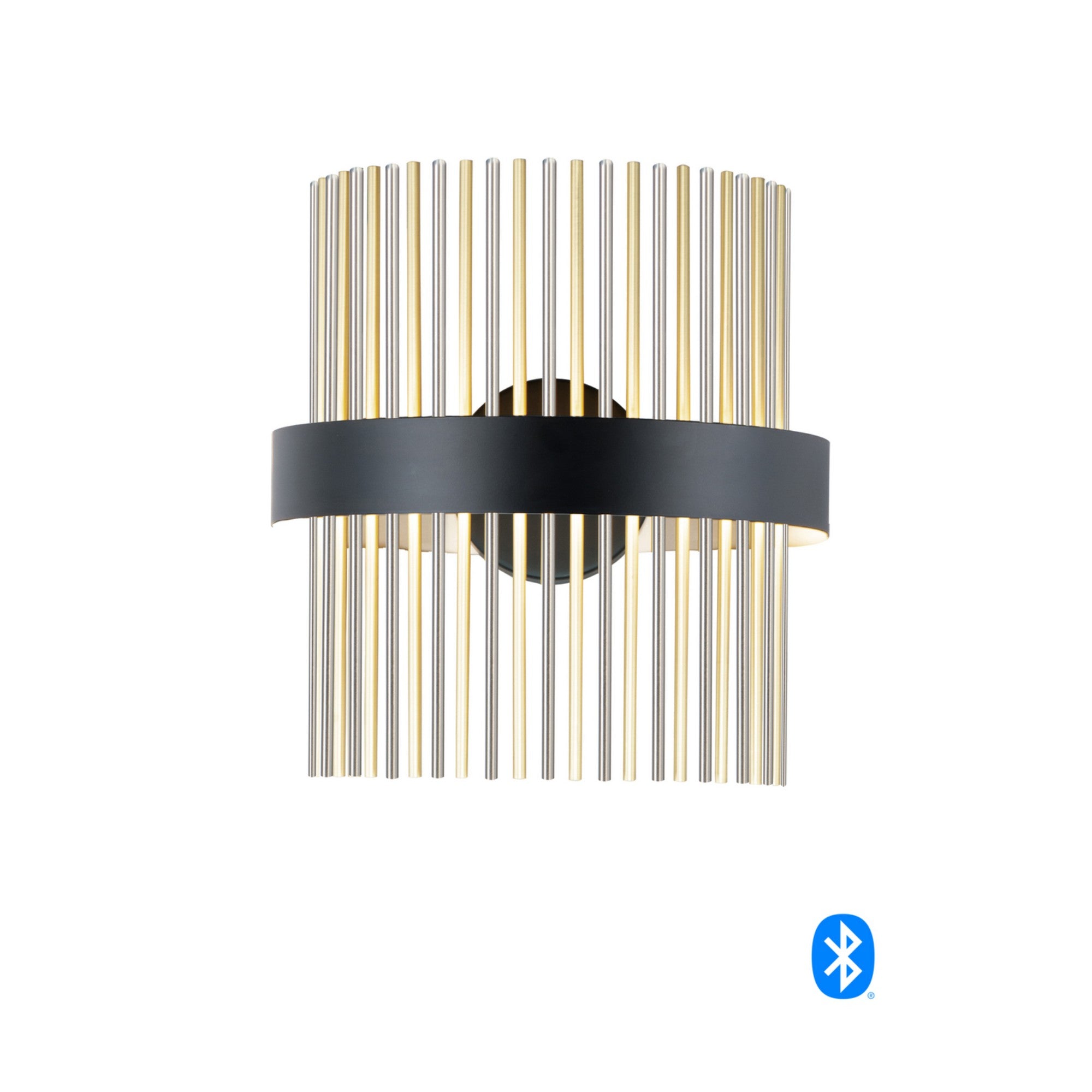 Chimes WiZ 15" LED Wall Sconce, Black, Nickel & Brass Finish - Bees Lighting