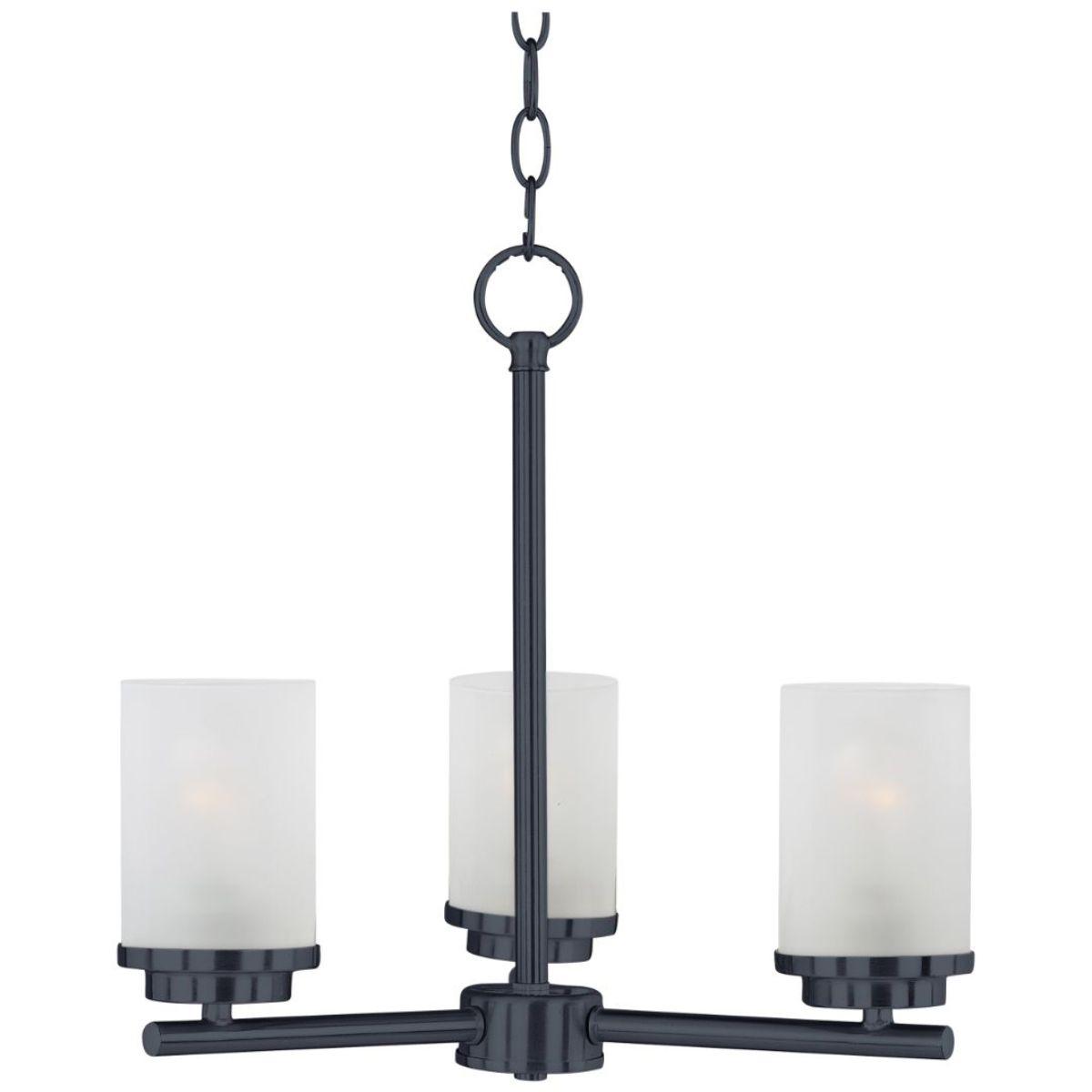 Corona 17 in. 3 Lights Chandelier with Frosted Glass